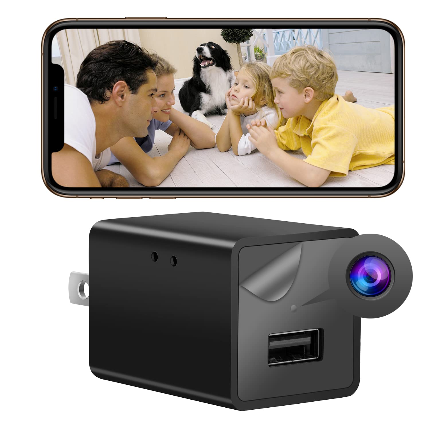 2022 Upgraded Mobile APP-1080P HD WiFi Security Camera with Audio - Indoor Surveillance Camera for Home Monitoring (Black) | Perfect for Baby/Pet Monitoring & Home Security