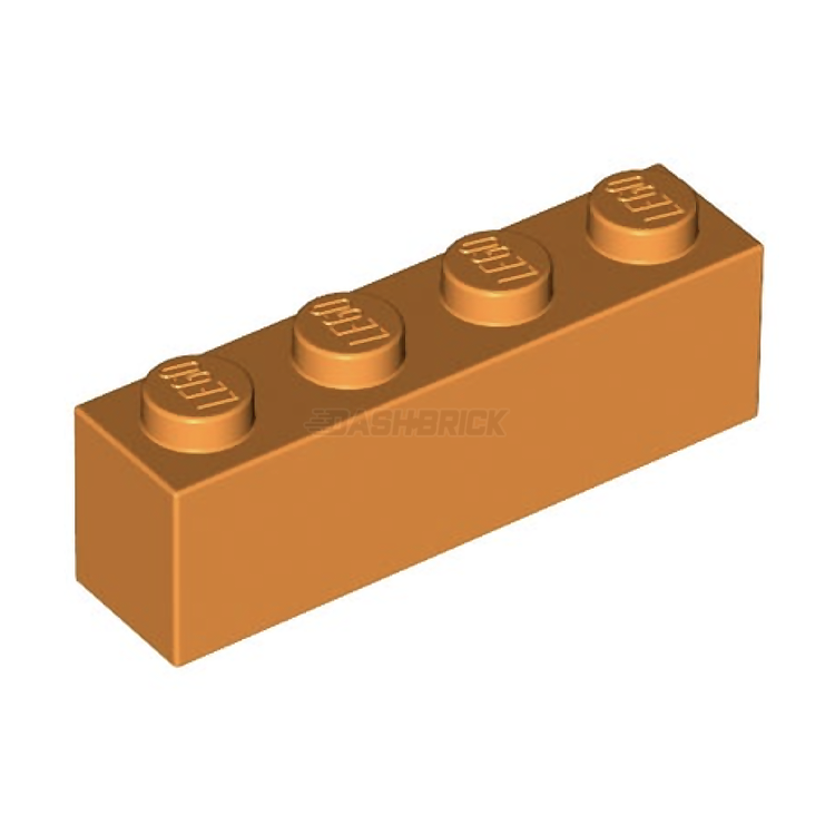 LEGO Brick 1 x 4 Orange (3010) - Classic Building Blocks for Kids & Adults - Perfect for LEGO Sets, DIY Projects, Home Decor and Creative Play
