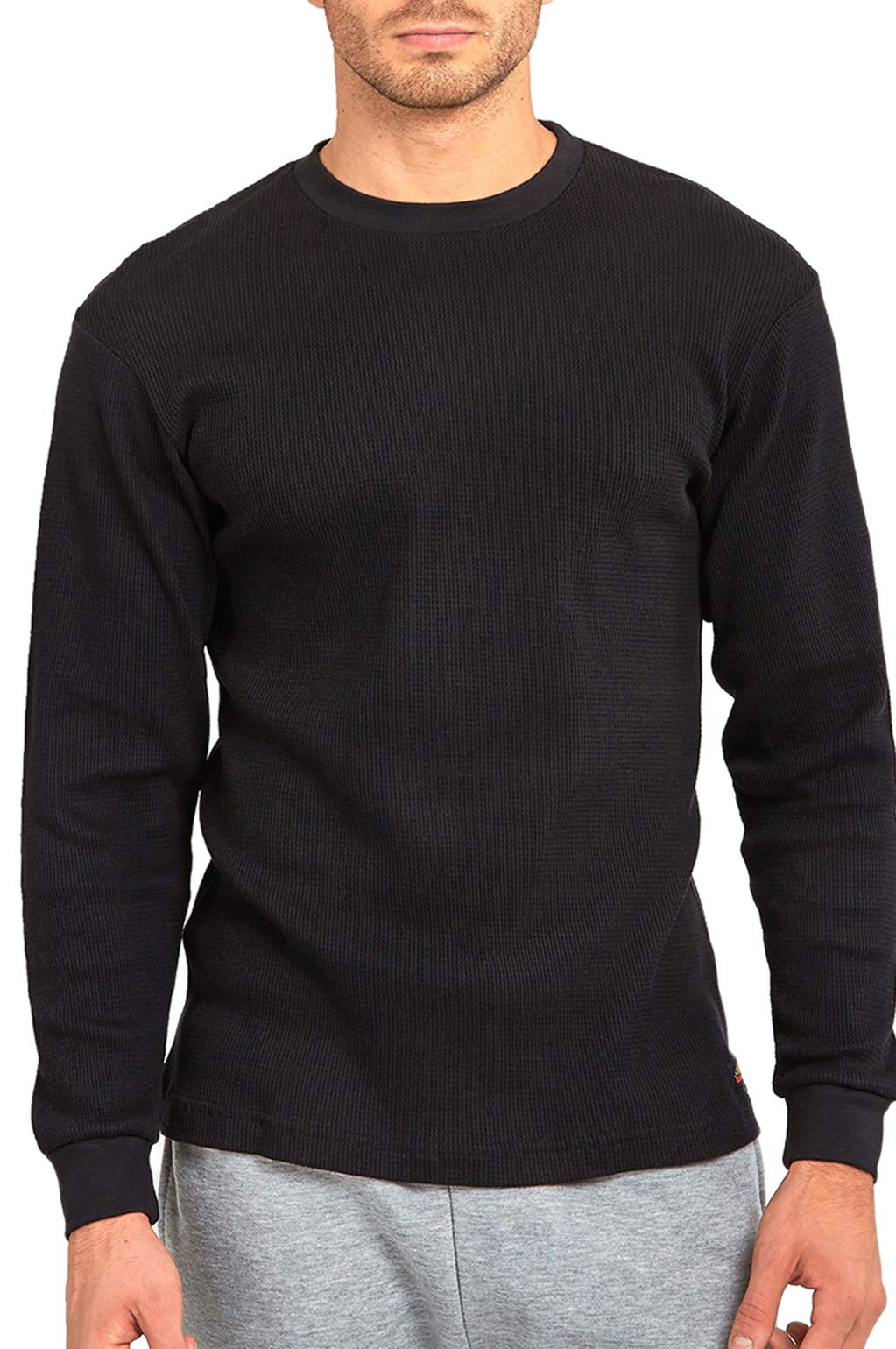 Men's Classic Waffle-Knit Thermal Shirt - Long Sleeve Winter Base Layer for Outdoor Activities & Cold Weather