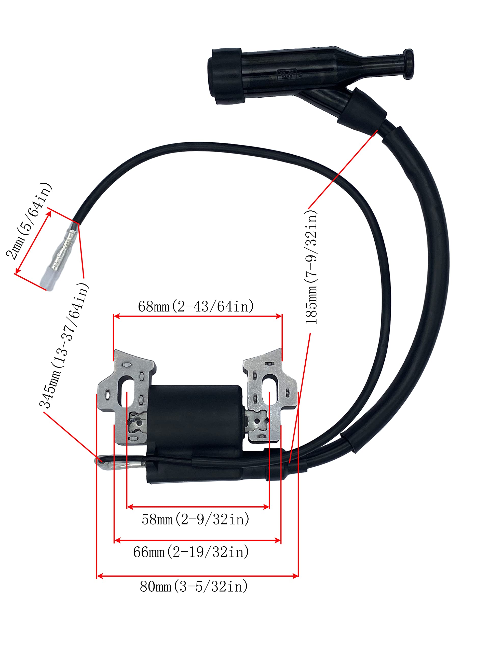 YAMAKATO 196cc 208cc Ignition Coil Compatible with Briggs & Stratton 590603 CR950 Champion Generac Duromax Firman Ryobi Predator Honda 159cc 163cc 212cc 224cc - Replacement for Log Splitter, Washer, Generator - OEM Pack of 1 - Perfect for Small Engine Repair & Maintenance