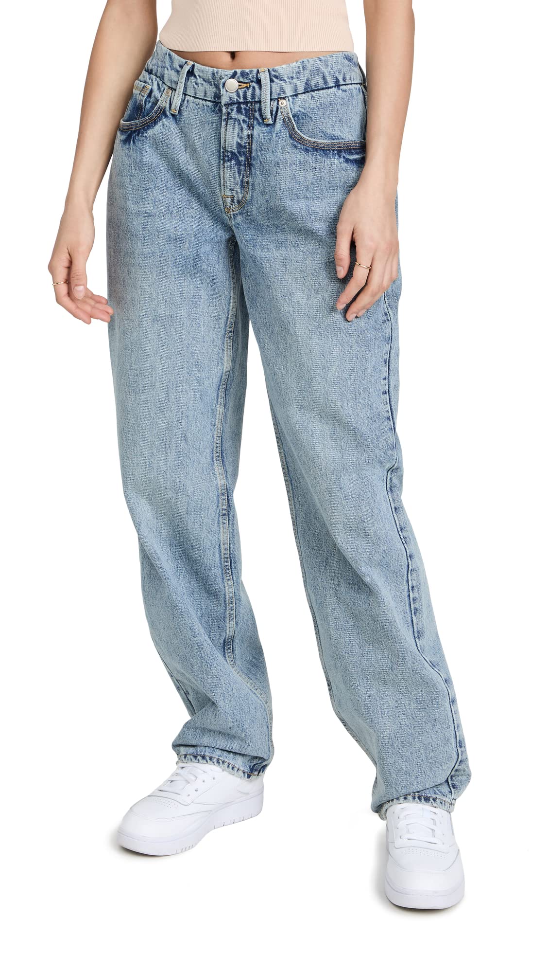 Good American Women's Good '90s Low Rise Jeans - Vintage Inspired Denim for Casual Outfits & Everyday Wear