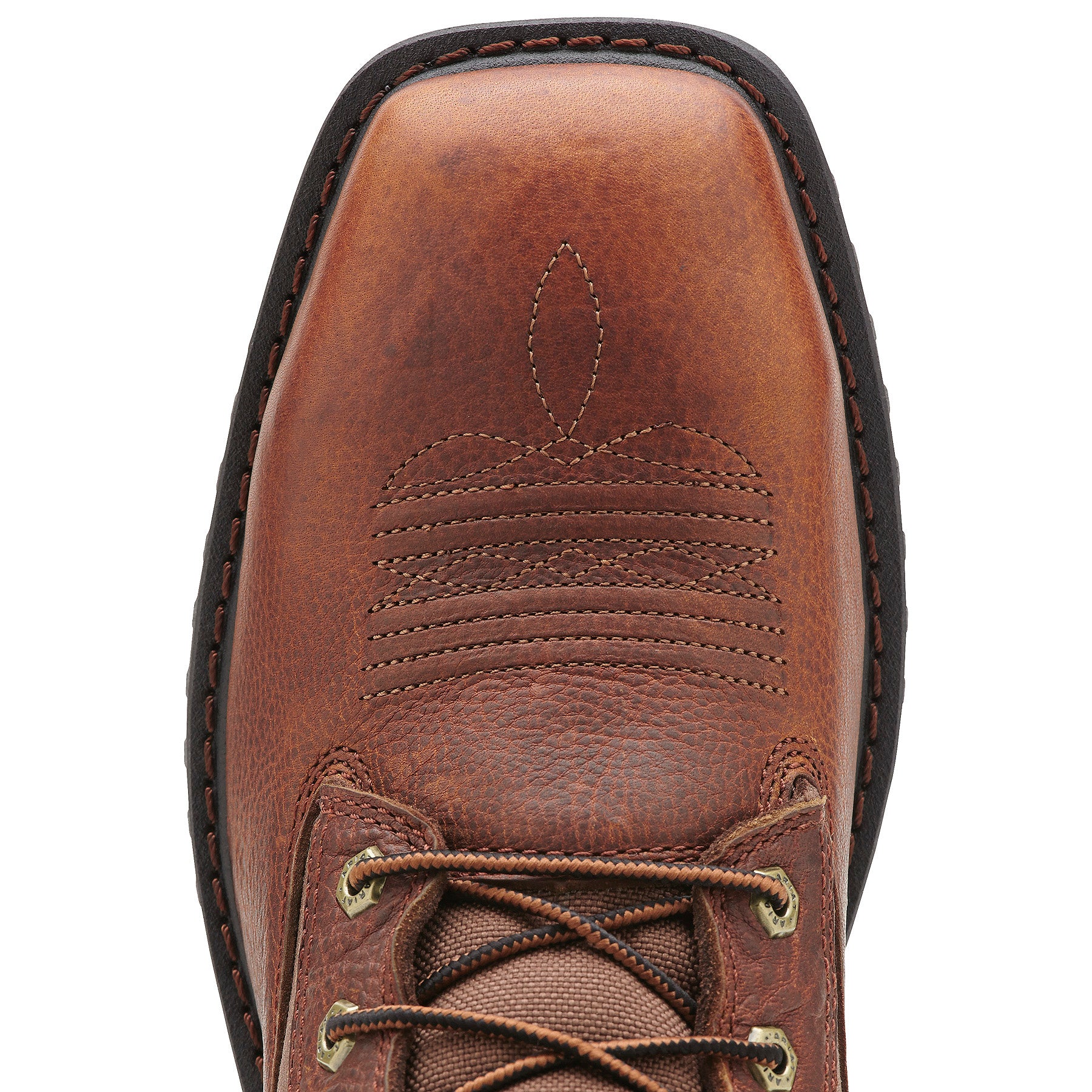 Ariat Men's Brown Rigtek Composite Square Toe Work Boots - Durable Lace Up Western Boots for Ranch, Construction & Outdoor Work
