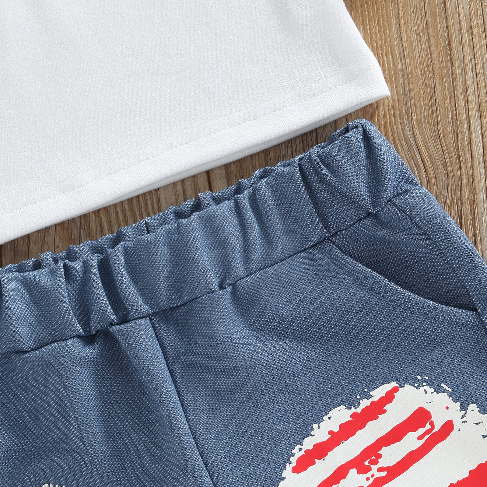 4th of July Baby Boy Outfit - Patriotic USA Flag Sleeveless Tank Top & Denim Shorts 2-Piece Set | Perfect for Independence Day Celebrations, Newborn Photoshoots & Summer Festivals