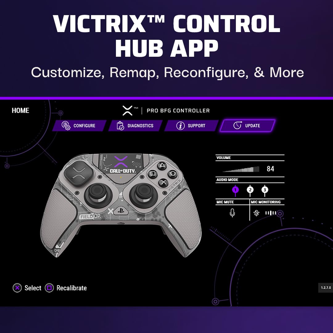 PDP Victrix Pro BFG Wireless Gaming Controller for Call of Duty: Field Op - Compatible with PS5, PS4 & Windows 10/11 PC - Premium Esports Gamepad for FPS, Battle Royale & Competitive Gaming