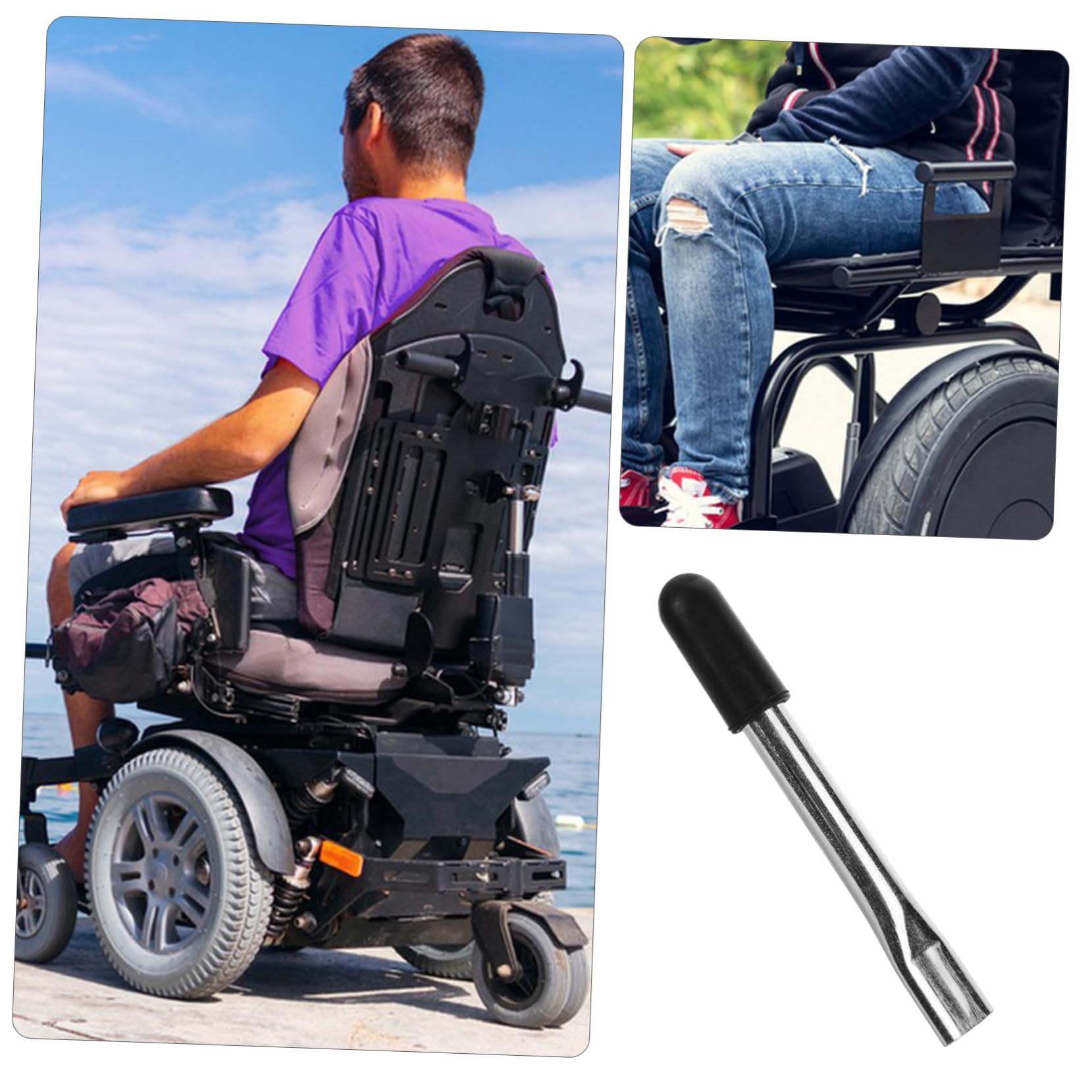 Outanaya Wheelchair Brake Extensions - Heavy Duty Wheelchair Braking Assistance Parts for Enhanced Safety & Control - Ideal for Elderly, Disabled & Mobility Aid Users at Home or Outdoors