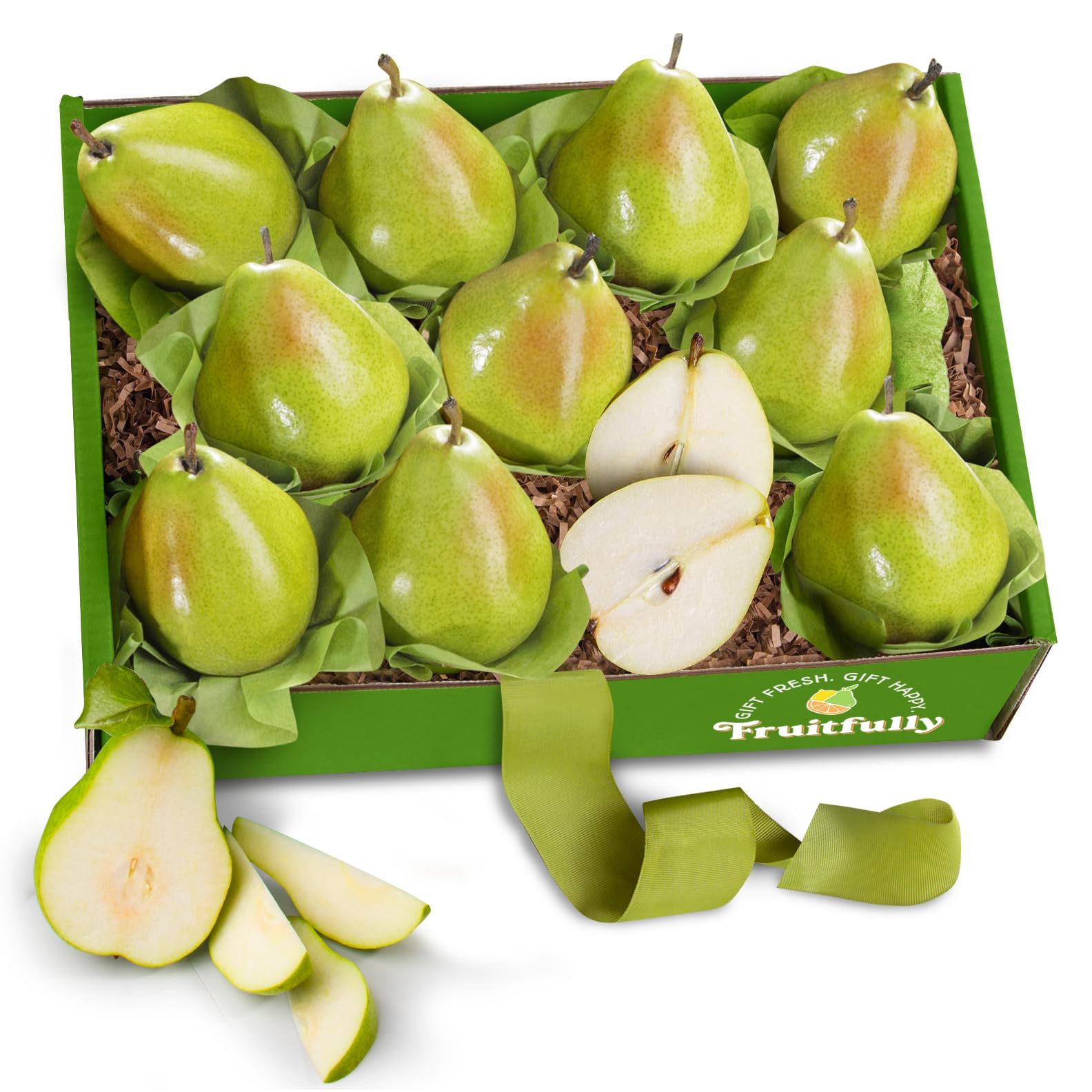 Organic D'anjou Pears - Premium Fresh Fruit Gift Box for Holidays, Birthdays & Corporate Events | Perfect for Healthy Snacking, Gourmet Recipes & Elegant Gift Giving