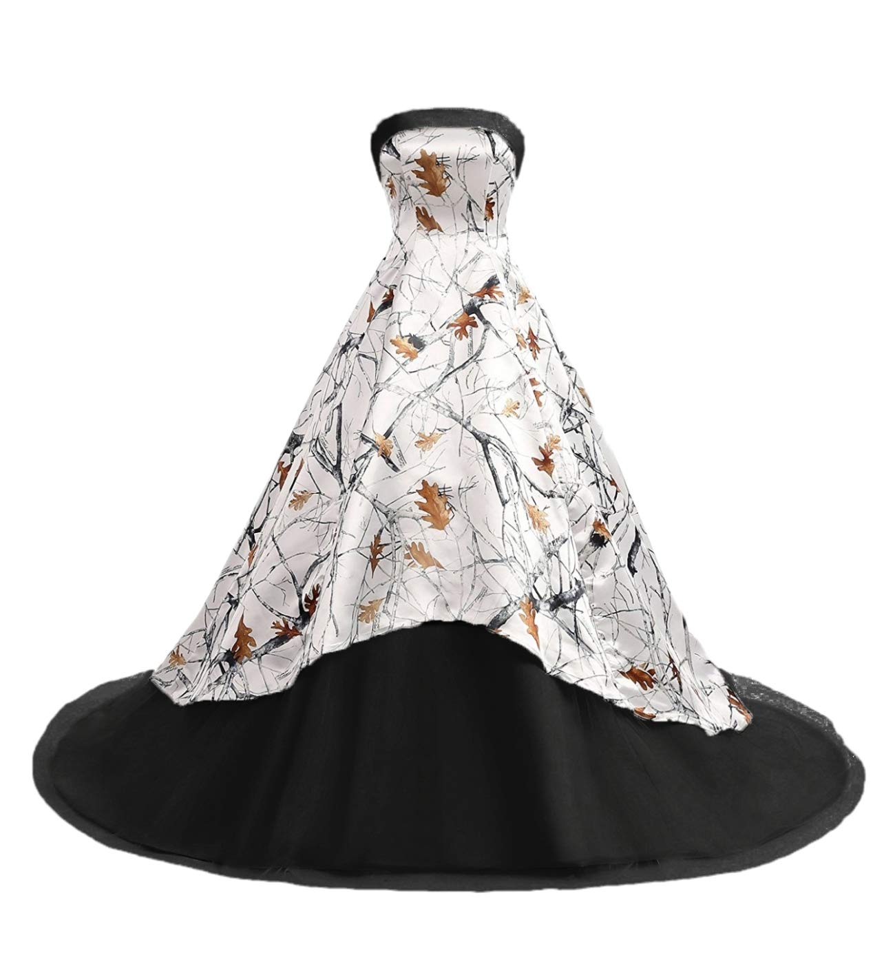 APXPF Women's Camouflage Print Wedding Dress - Elegant Tulle Ball Gown for Prom, Quinceañera & Special Occasions | Perfect for Bridal, Formal Parties & Evening Events