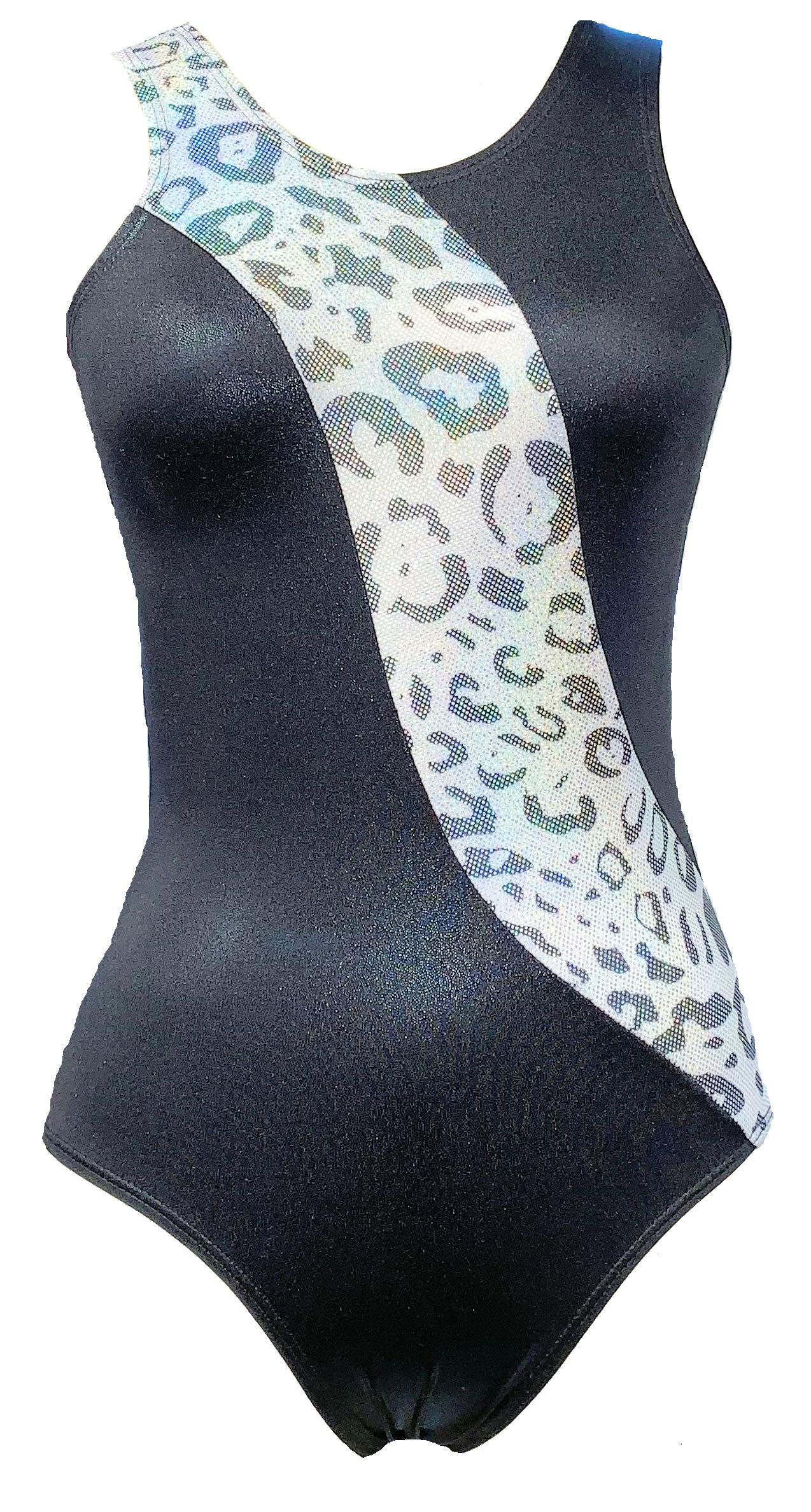Sparkling Cheetah Print Gymnastic Leotard for Girls & Women - Stretchy Activewear for Dance, Cheerleading & Gymnastics Practice