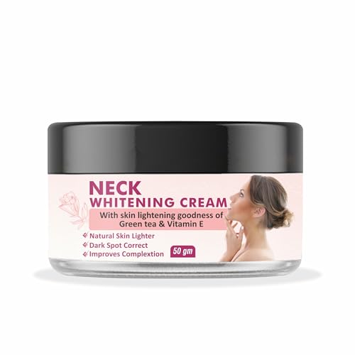 Whitening Neck Cream for Dark Spot Removal - Brightens Neck, Knees & Elbows - 50gm for Dull & Dark Skin | Perfect for Night Skincare & Daily Hydration