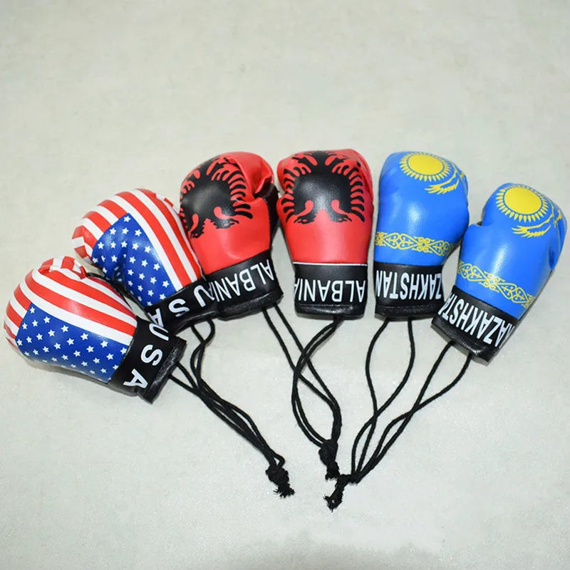 Baby Boxing Gloves for Newborn Photography Props - Mini Simulation Boxing Gloves & Flags for Infant Photo Shoot Decorations | Perfect for 1st Birthday, Sports-Themed Parties & Gender Reveal Photos