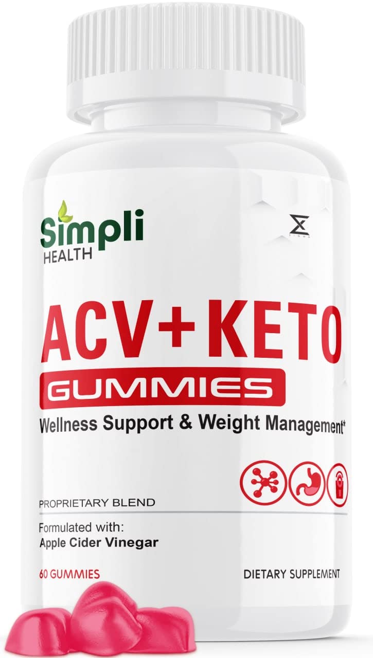 Simpli ACV Keto Gummies - Apple Cider Vinegar Keto Supplement for Weight Loss & Energy Boost (60 Count) | Supports Ketosis, Metabolism & Digestion | Perfect for Low Carb Diet & Healthy Lifestyle