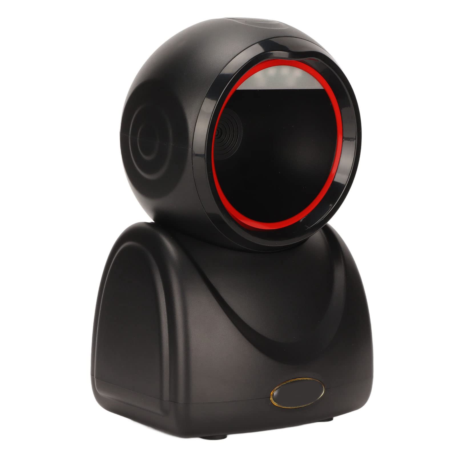 High Accuracy USB Wired Desktop QR Code Scanner - Omnidirectional Hands-Free Barcode Reader for POS Systems | Perfect for Warehouse, Supermarket, Retail Store & Bookstore Inventory Management (Black)