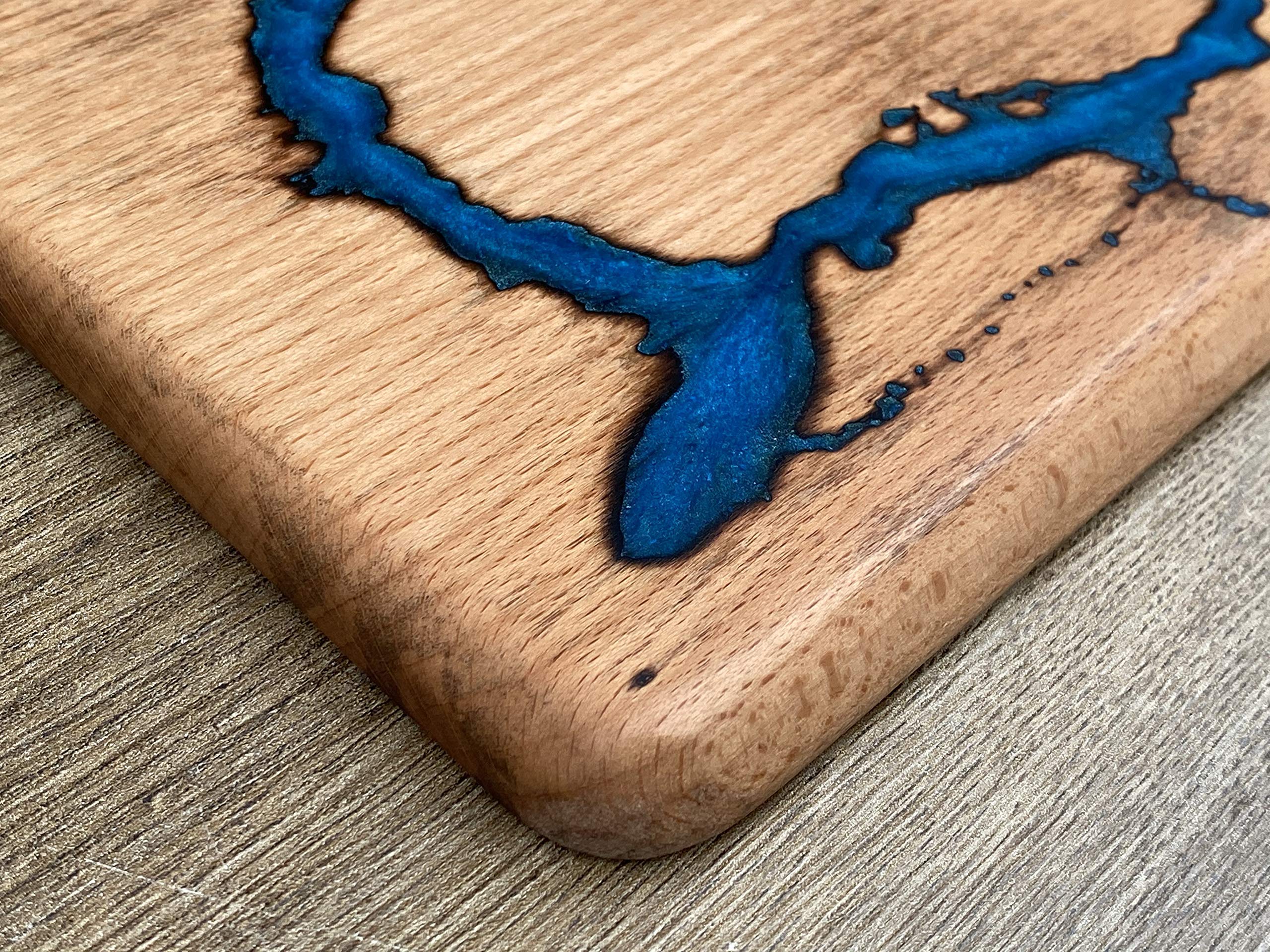 Premium Epoxy Resin Serving Board - Elegant Wooden Anniversary Gift for 5th Year, Christmas, Birthday & Wife | Perfect for Charcuterie, Cheese Platters & Entertaining