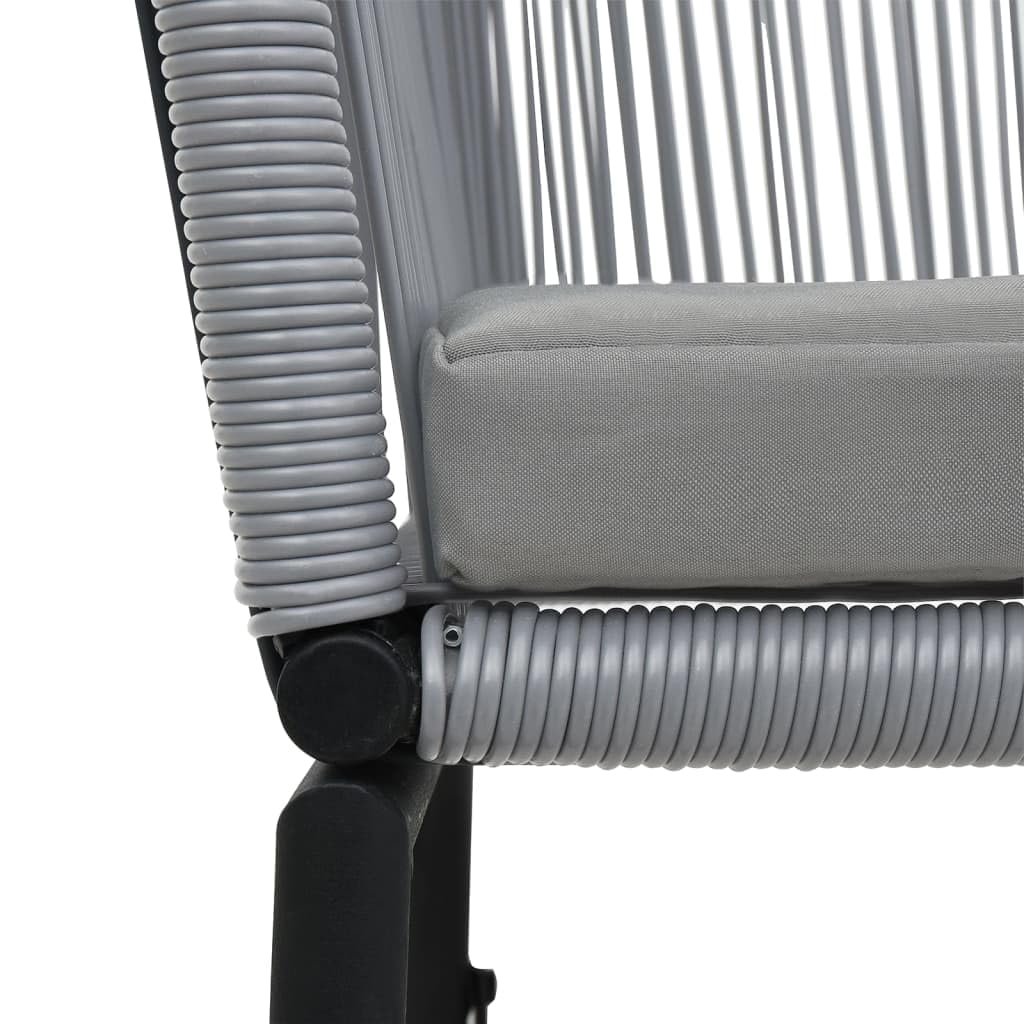 2-Piece Anthracite PE Rattan Patio Chairs Set with Cushions - Weather-Resistant Outdoor Furniture with Powder-Coated Iron Frame - Perfect for Garden, Poolside, and Backyard Relaxation
