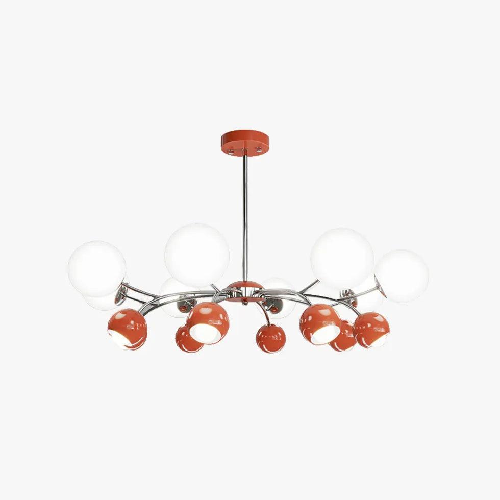 Two Tone Multi Ball Radial Chandelier - Modern Crystal Ceiling Light Fixture for Dining Room, Living Room & Bedroom Decor