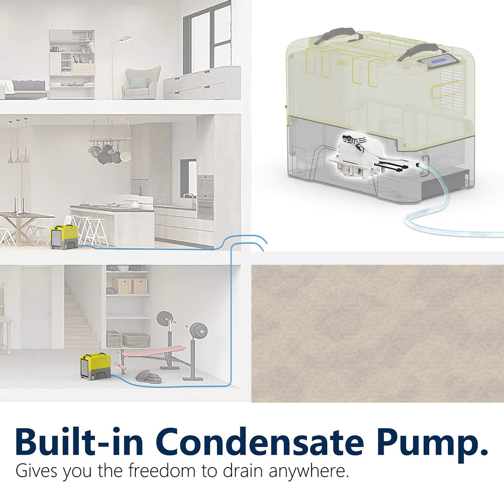 AlorAir Storm LGR Extreme Large Commercial Dehumidifier with Built-in Pump - Heavy Duty Moisture Control for Basements, Warehouses & Large Spaces