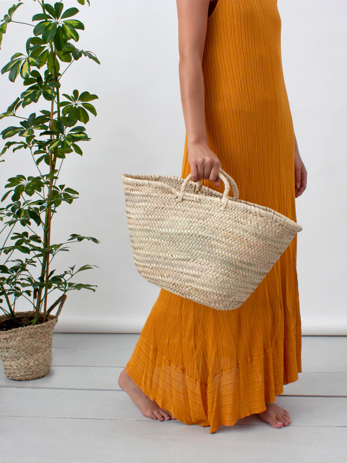 Premium Market Basket - Durable & Stylish Grocery Shopping Basket for Farmers Market, Picnics, and Home Storage | Eco-Friendly & Lightweight