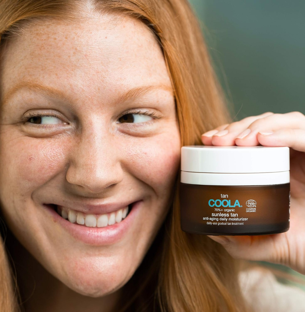 COOLA Organic Sunless Tanning Lotion with Anti-Aging & Daily Moisturizing Benefits - Natural Glow for Face & Body - Perfect for Beach, Vacation & Healthy Sun-Kissed Look
