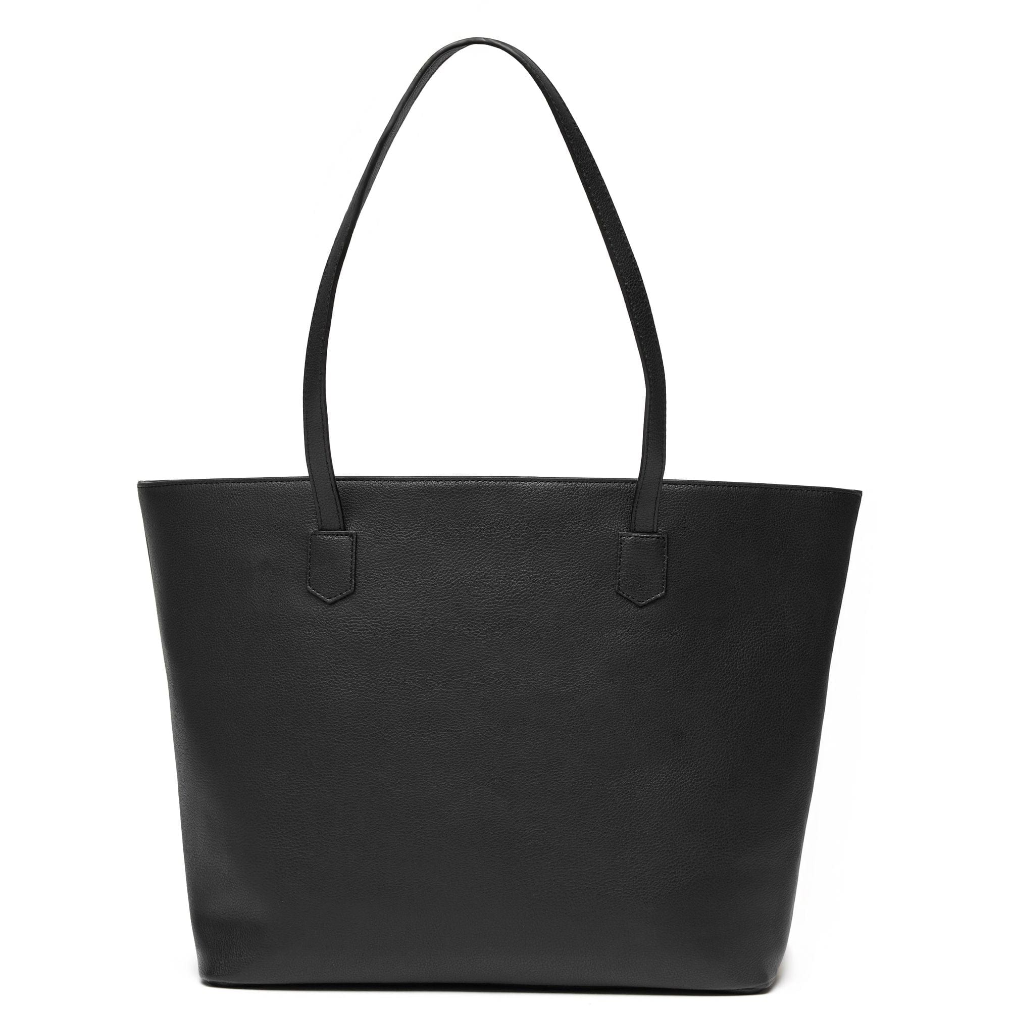 Stylish Hazel Vegan Leather Tote Shoulder Bag for Women - Eco-Friendly Black Handbag | Perfect for Work, Travel & Everyday Use