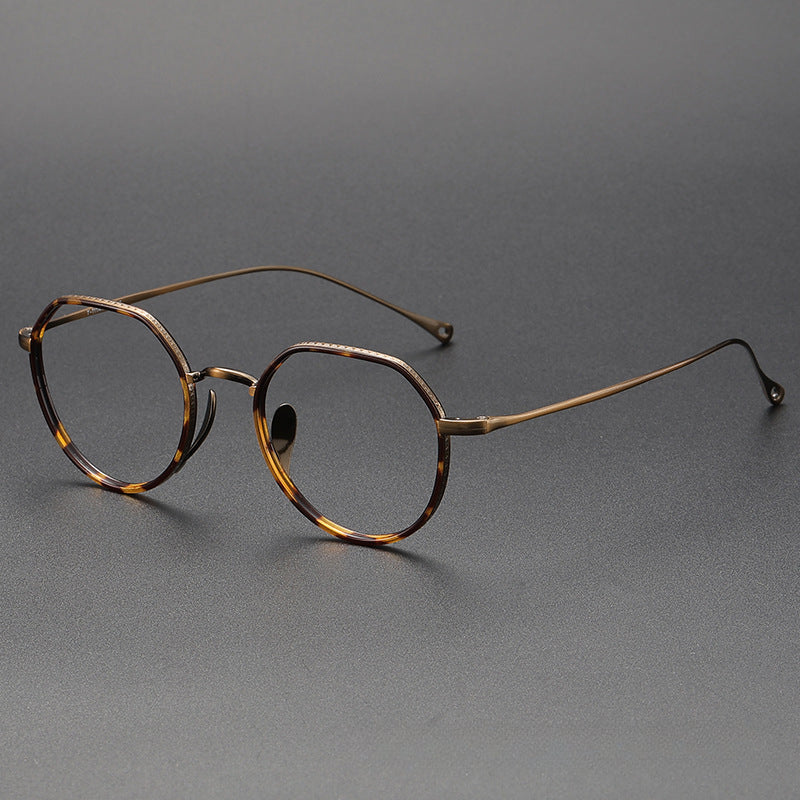 Stylish Titanium Geometric Eyeglass Frames KMN7310 - Lightweight & Durable for Work, Reading & Fashion Accessories