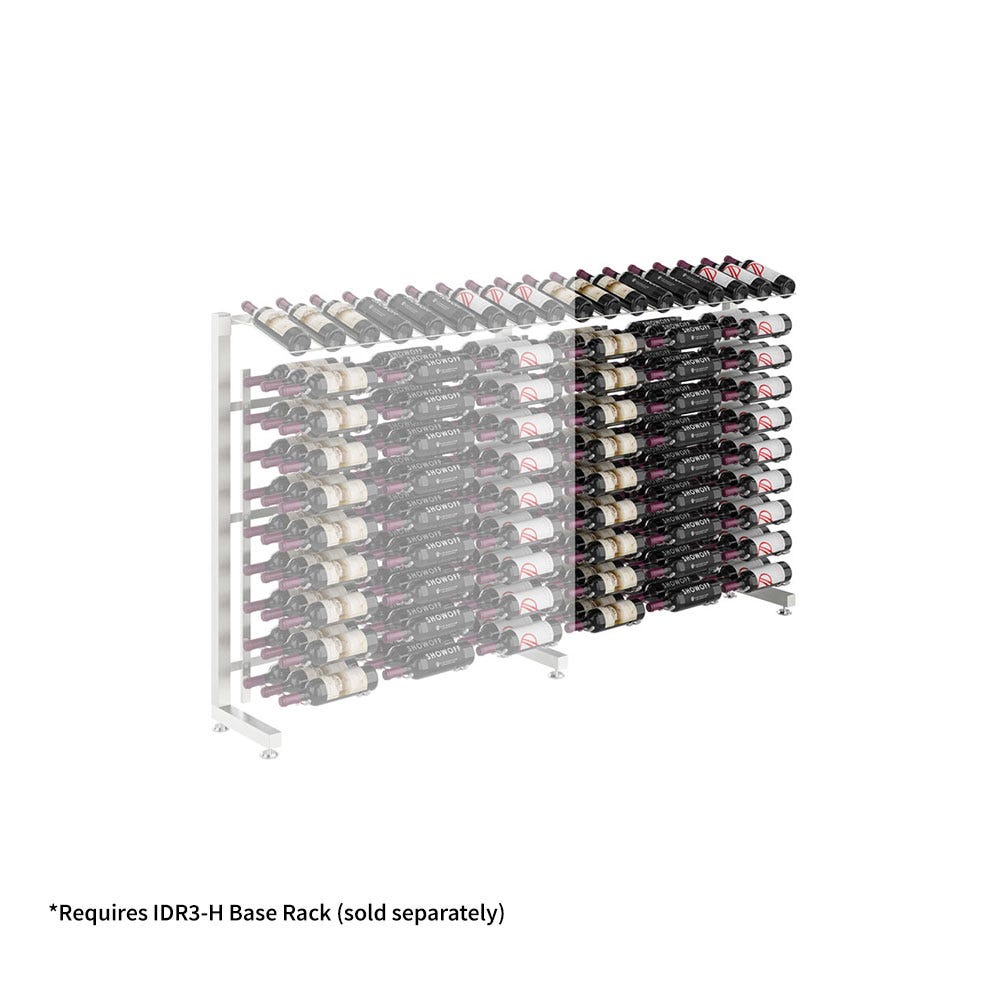 90 Bottle 3 Foot Half Island Wine Rack Display Extension - Perfect for Wine Bars, Restaurants, and Home Cellar Organization