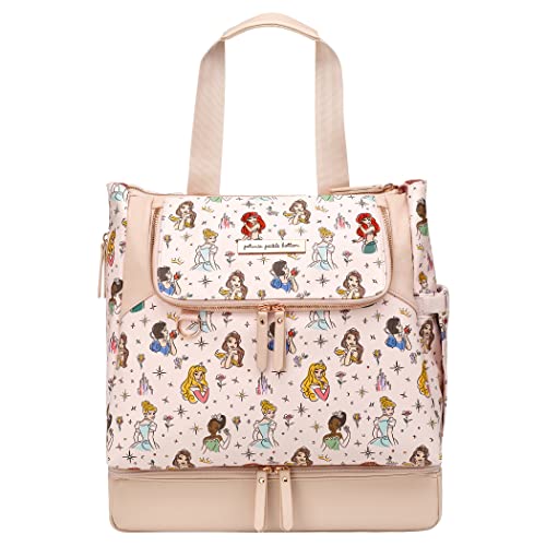 Petunia Pickle Bottom Pivot Convertible Backpack - Versatile Tote & Backpack with Insulated Pockets for Organization - Stylish Disney Princess Design - Perfect for Travel, Work, and Parenting On-the-Go