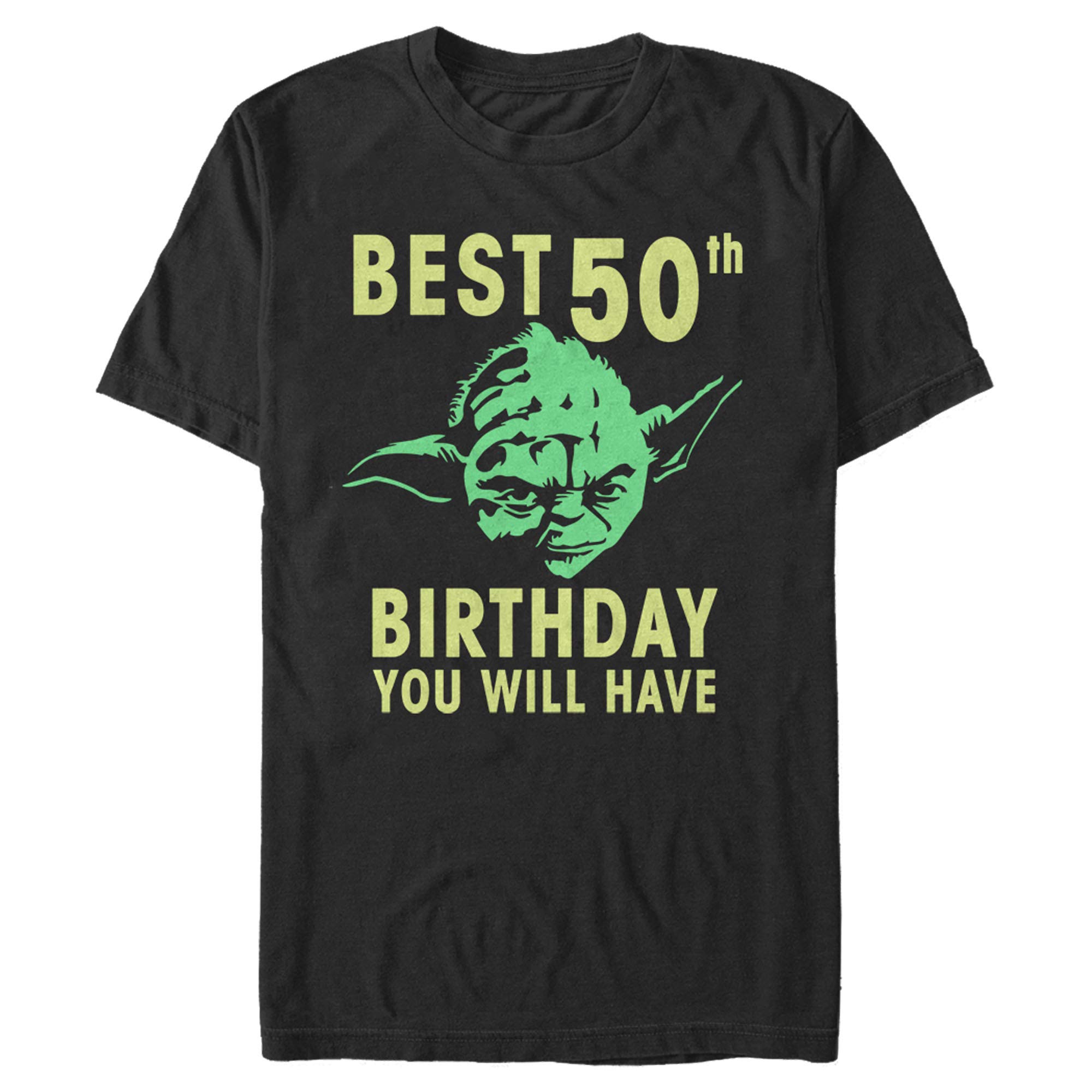 Star Wars Yoda 50th Birthday Stencil T-Shirt for Men - Funny Gift Idea for Fans, Cosplay & Casual Wear