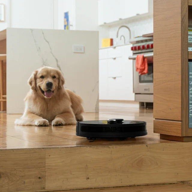 bObsweep PET24 7 213 Dustin Wi-Fi Connected Self-Emptying Robot Vacuum and Mop for Pet Hair, Hardwood Floors & Carpets - Smart Home Cleaning for Daily Maintenance (Black)
