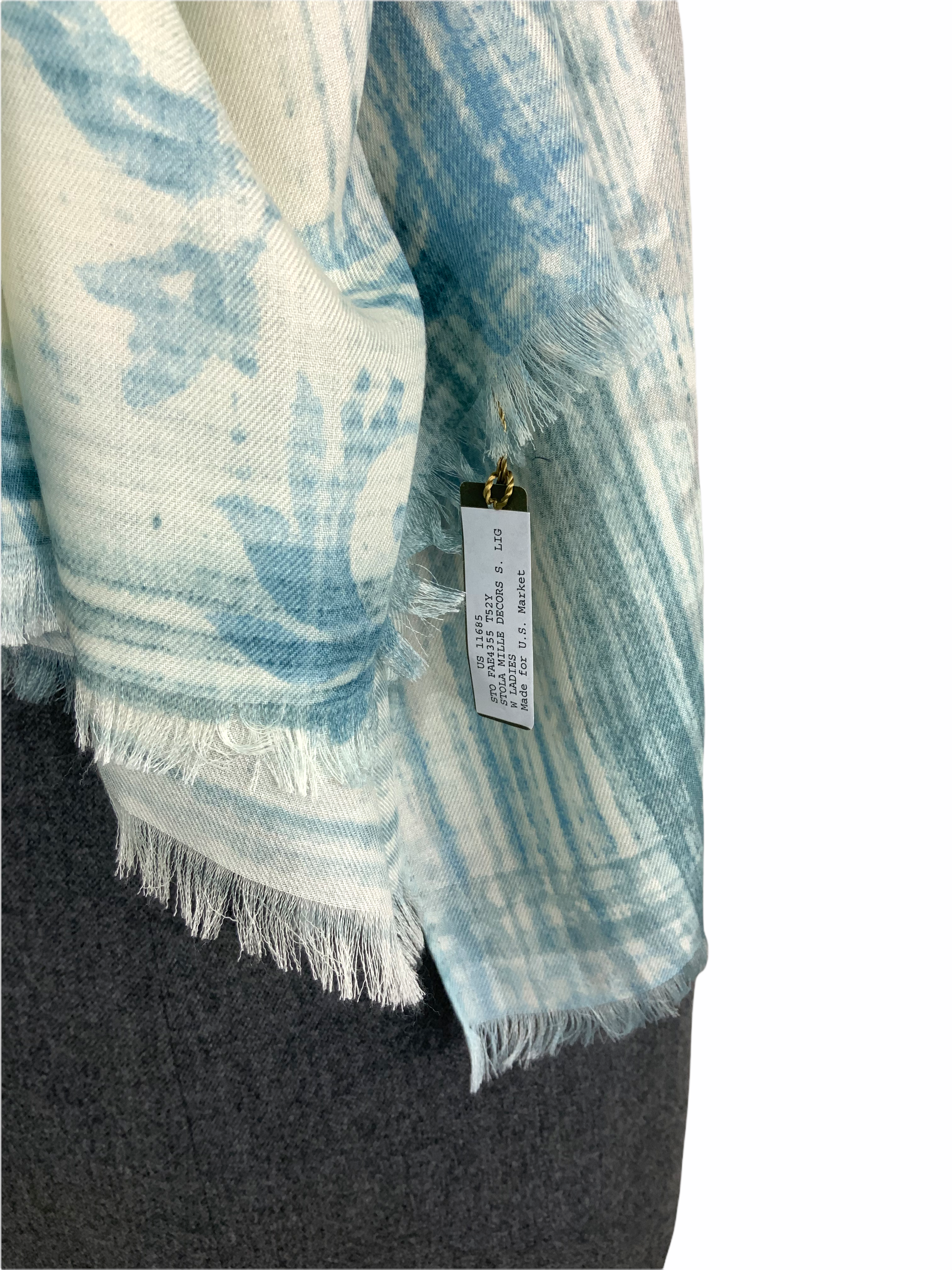 Loro Piana Floral Print Cashmere Shawl Scarf - Luxury 100% Cashmere Wrap for Women - Perfect for Weddings, Parties & Gifting