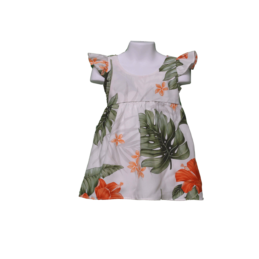 Hawaiian Hibiscus Bungee Dress for Girls - Floral Summer Beach Dress for Vacation, Party, and Casual Wear
