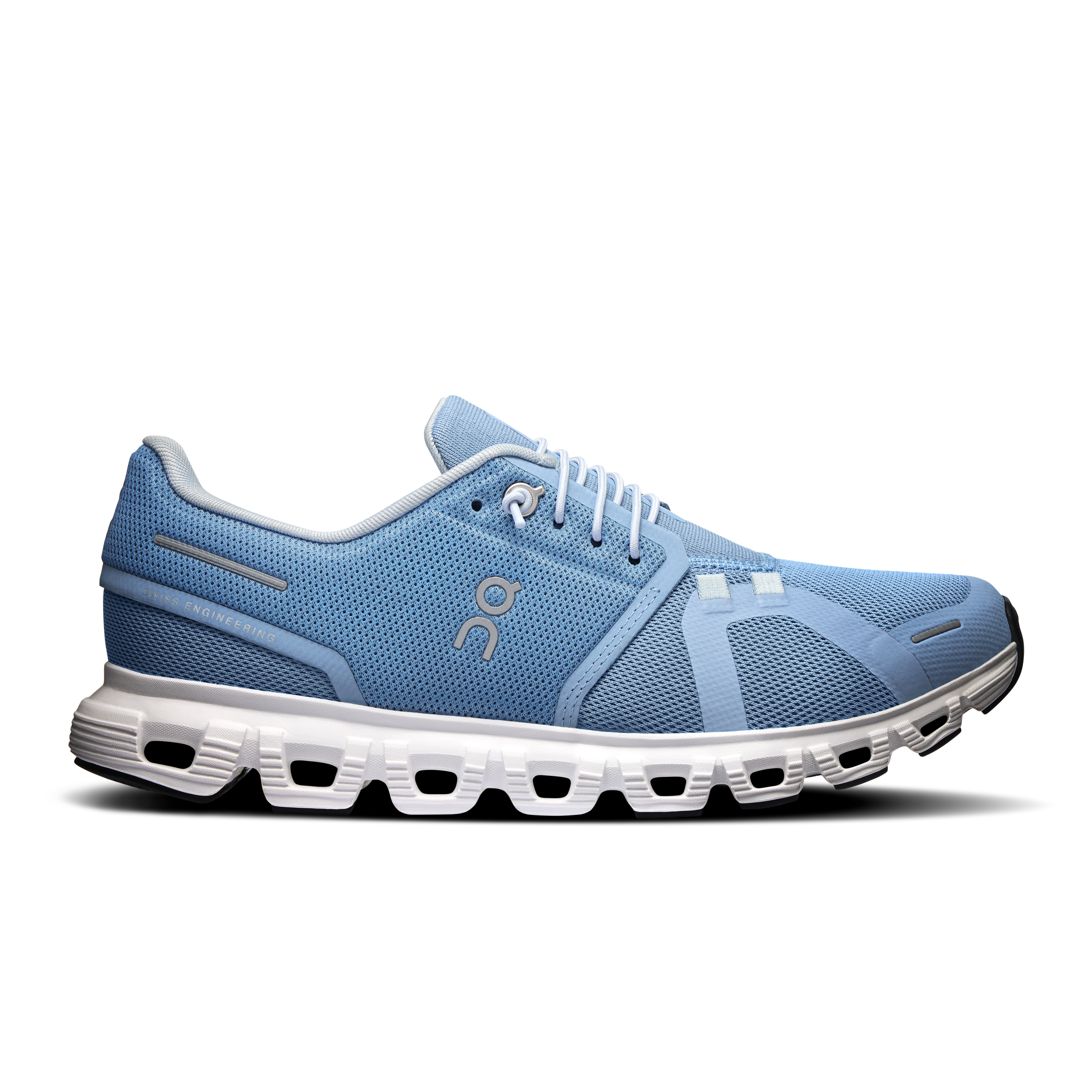 On Running Women's Cloud 6 Running Shoes - Lightweight & Breathable Sneakers for Women in Chambray/White | Perfect for Jogging, Gym Workouts & Everyday Wear