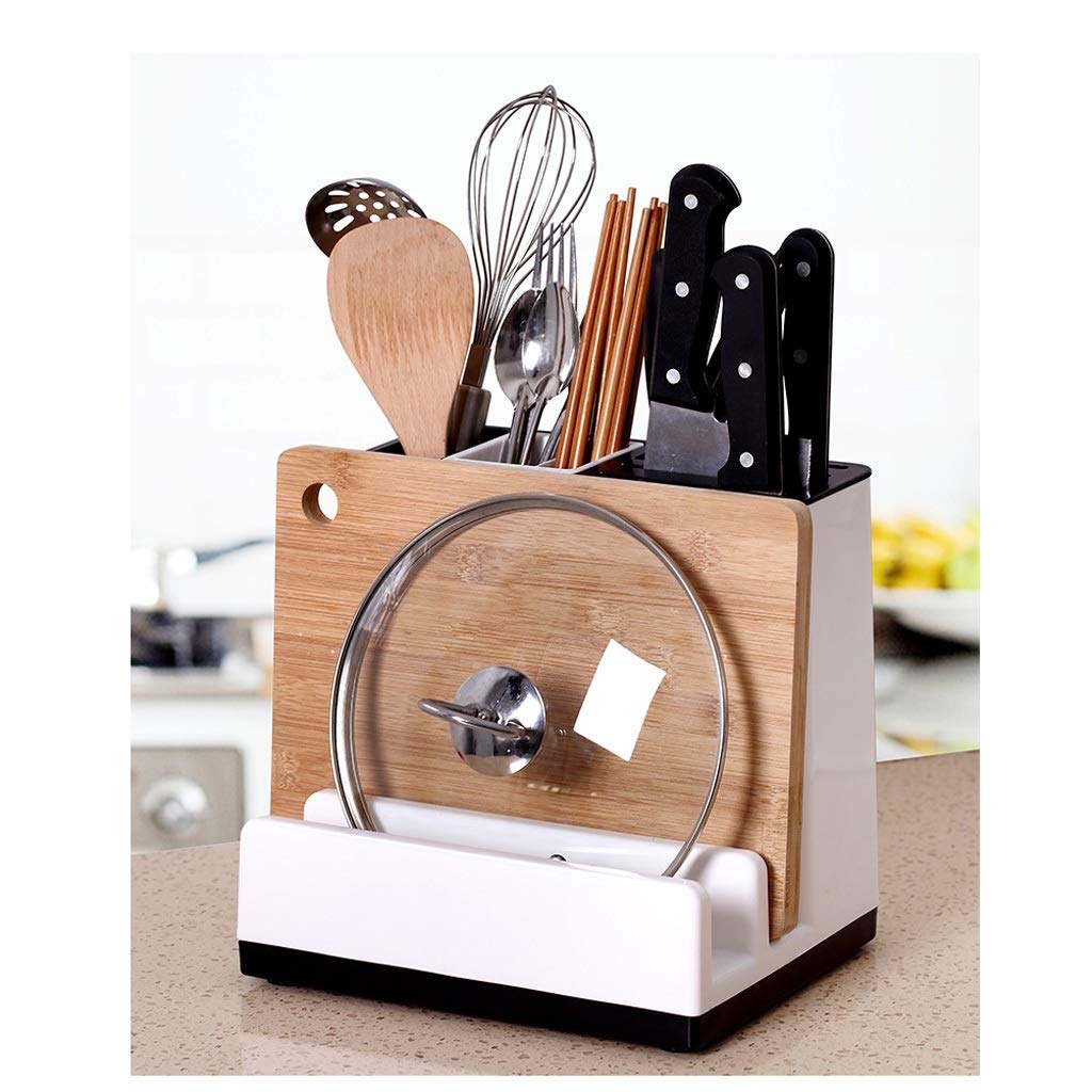 Stainless Steel Knife Holder & Utensil Organizer - 12 Slot Kitchen Knife Storage Rack with Non-Slip Base - Perfect for Countertop, Drawer, or Cabinet Organization - Ideal for Chefs, Home Cooks & Kitchen Tool Storage