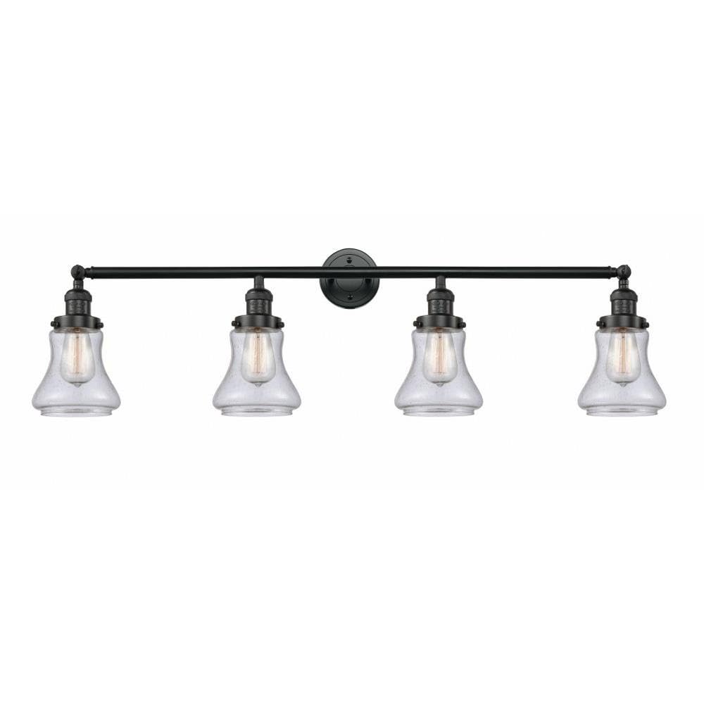 Franklin Restoration Collection 4-Light Bathroom Vanity Fixture in Black - Modern Elegance for Bathroom & Powder Room Lighting