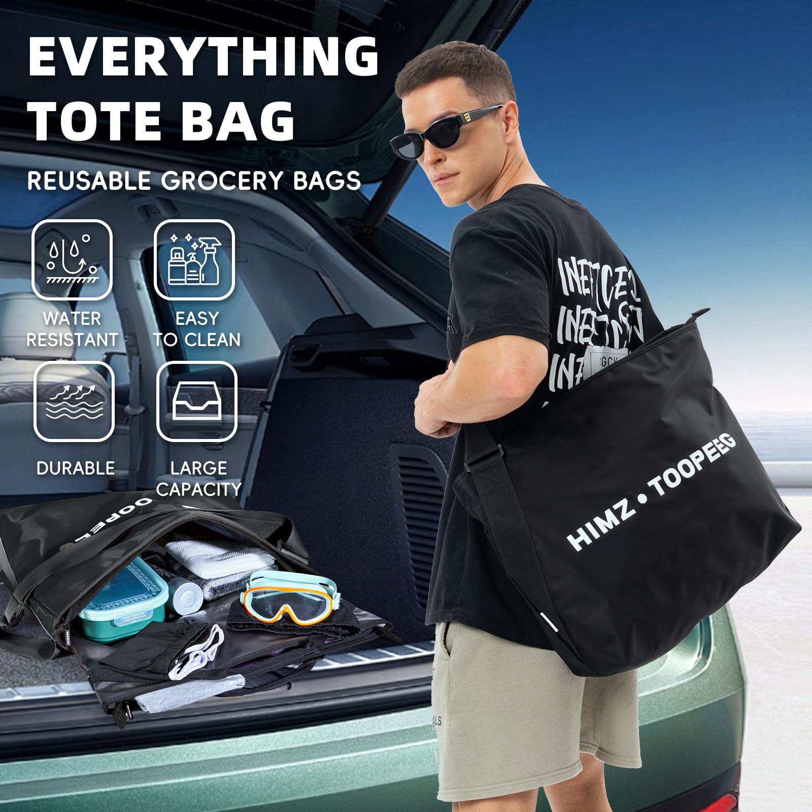 Large Travel Tote Bag with Detachable Laptop Compartment - Durable Gym & Beach Tote for Women, Work, Sports & Vacation | Perfect for Commuting, Yoga, Shopping & Weekend Getaways