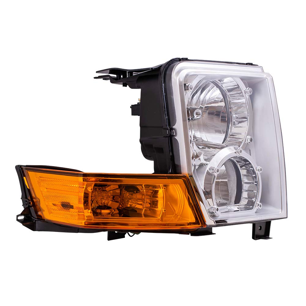 Brock Replacement Passenger Halogen Headlight Compatible with 2006-2010 Jeep Commander 55396536AI - Perfect for Night Driving & Off-Road Adventures