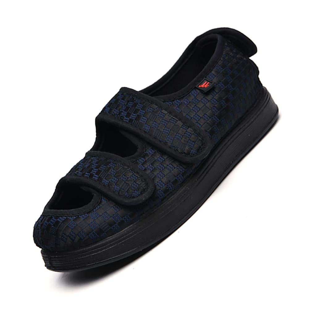 Extra Wide Width Slippers for Men - Diabetic & Edema Relief Sandals for Elderly with Swollen Feet | Comfortable Walking Shoes for Flat Feet | Indoor & Outdoor Use at Home, Hospital & Recovery