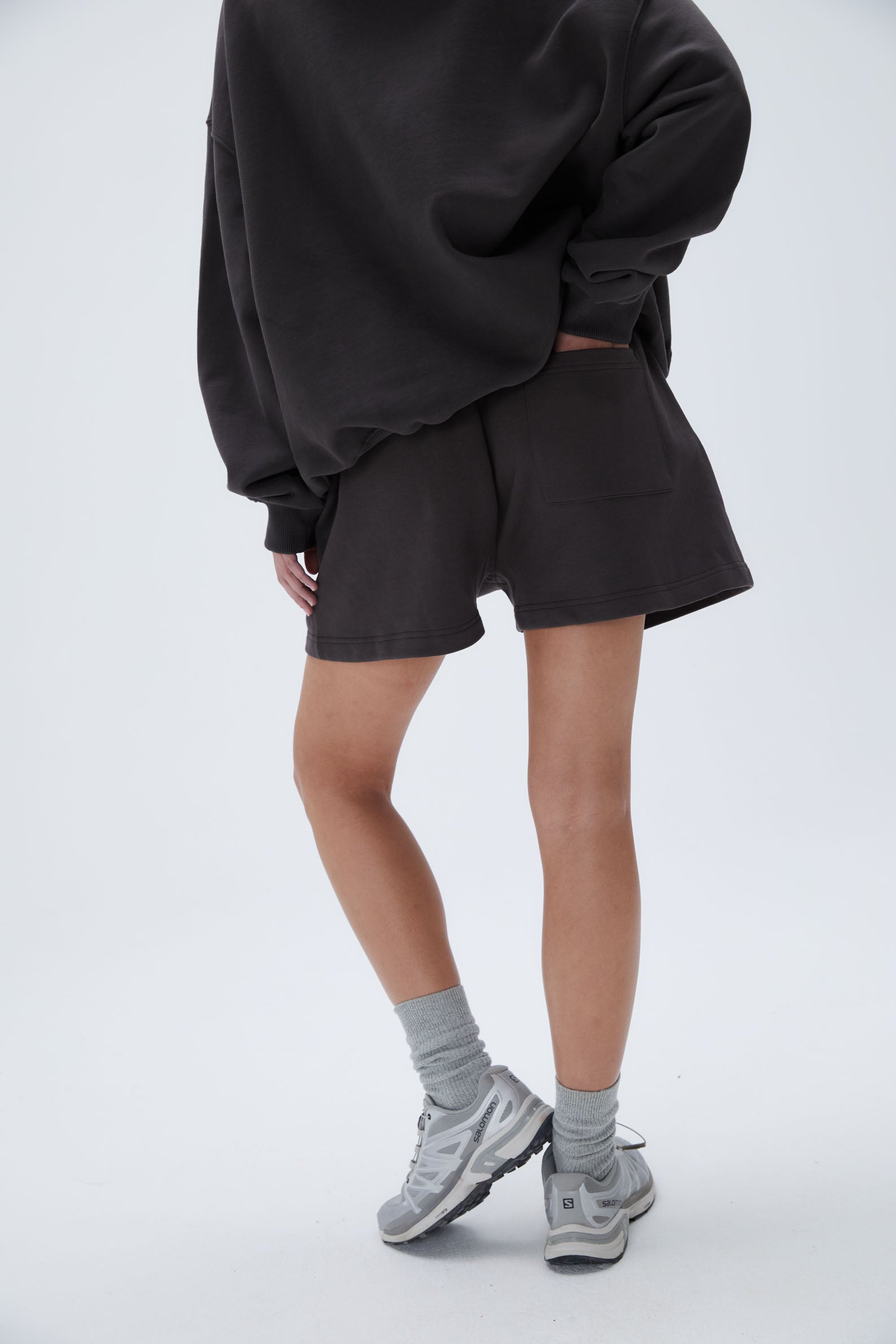 ADA Sweat Shorts for Women - Soft & Comfortable Cotton Lounge Shorts with Coffee Bean Print - Perfect for Yoga, Running, and Casual Wear