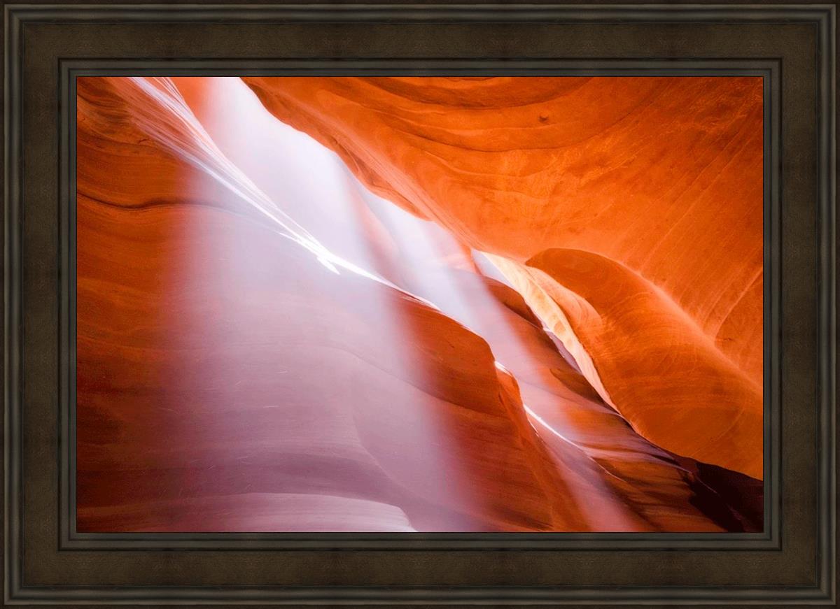 Stunning Antelope Canyon Light Shafts Wall Art - Natural Sunbeam Photography Print for Home & Office Decor - Perfect for Living Rooms, Bedrooms & Workspaces