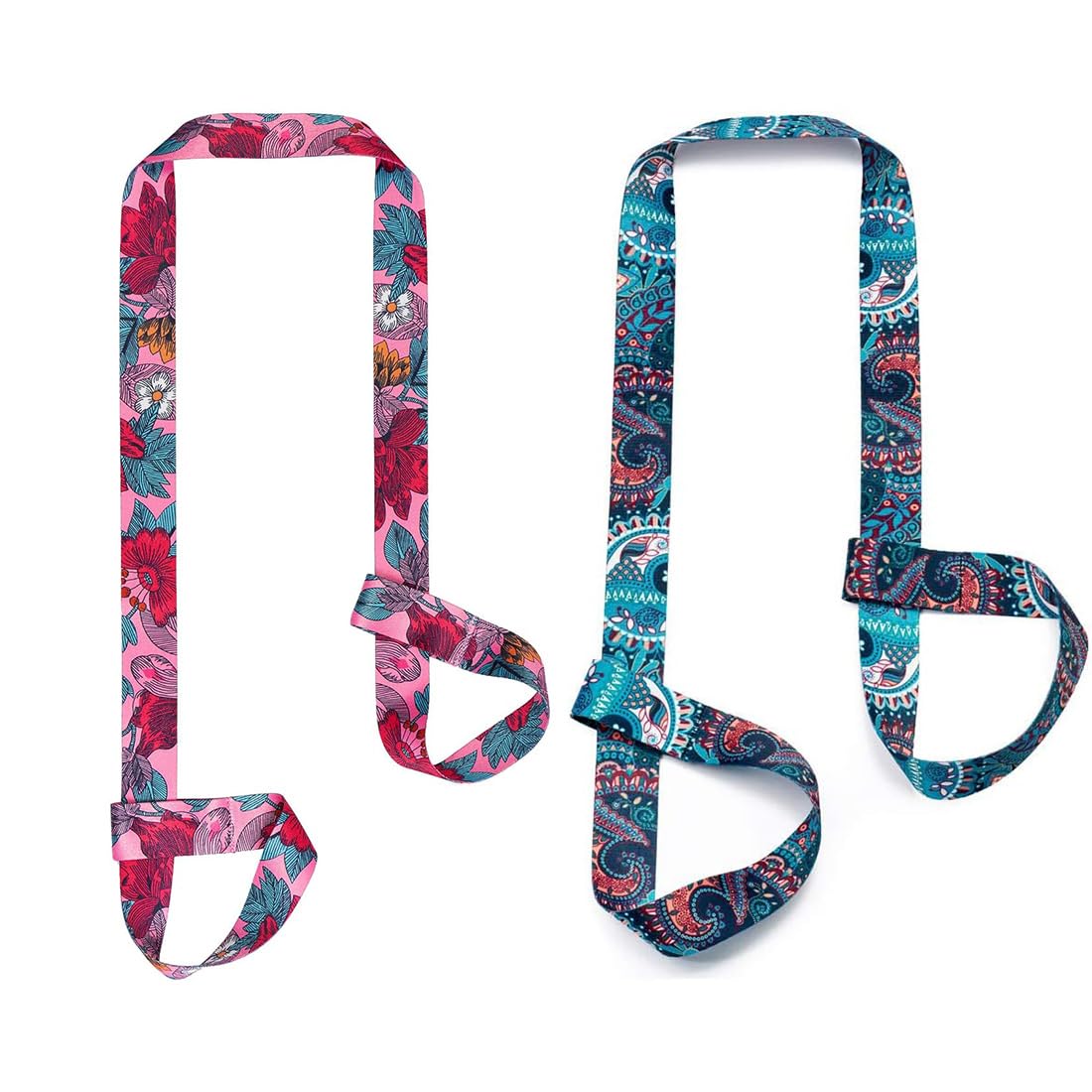 2-Pack Adjustable Cotton Yoga Mat Strap with Shoulder Pad - Lightweight & Durable Yoga Mat Carrier for Gym, Studio & Travel - Perfect for Yoga, Pilates & Fitness Enthusiasts