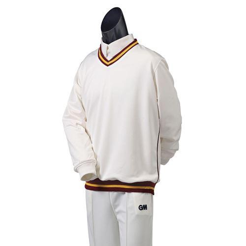 Gunn & Moore Teknik Trimmed Cricket Sweater - Premium Cricket Wear for Training & Matches - Comfortable & Durable Performance Apparel