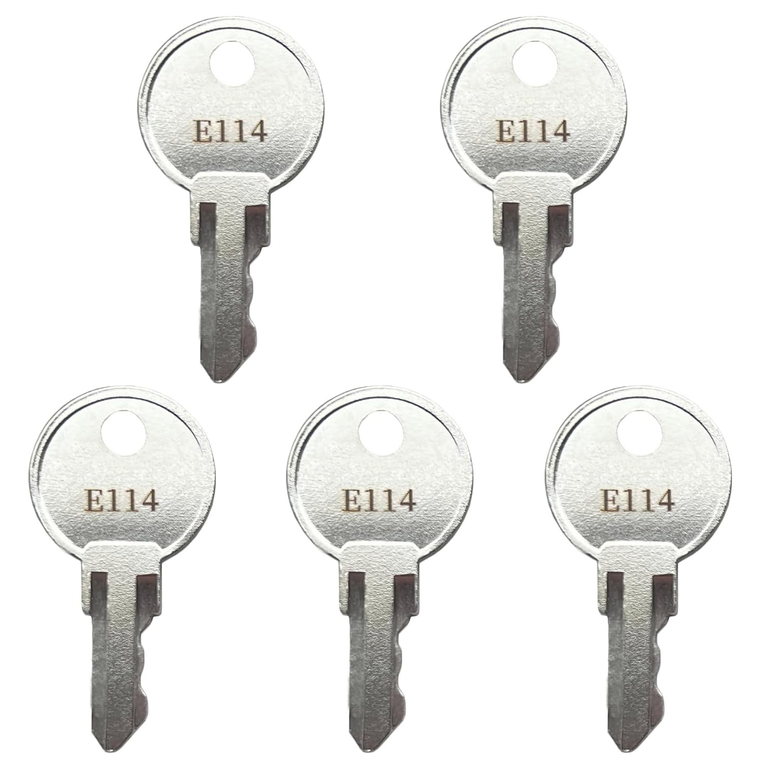 KeyPower Replacement Keys (5-Pack) for E114/E-114 Toilet Paper Dispenser - Compatible with Paper Towel, Toilet Tissue & Soap Dispensers - Perfect for Schools, Offices and Public Restrooms