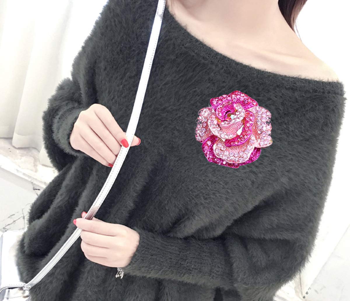 Seven Wolves Rhinestone Brooch Pin for Women - Wedding & Banquet Jewelry