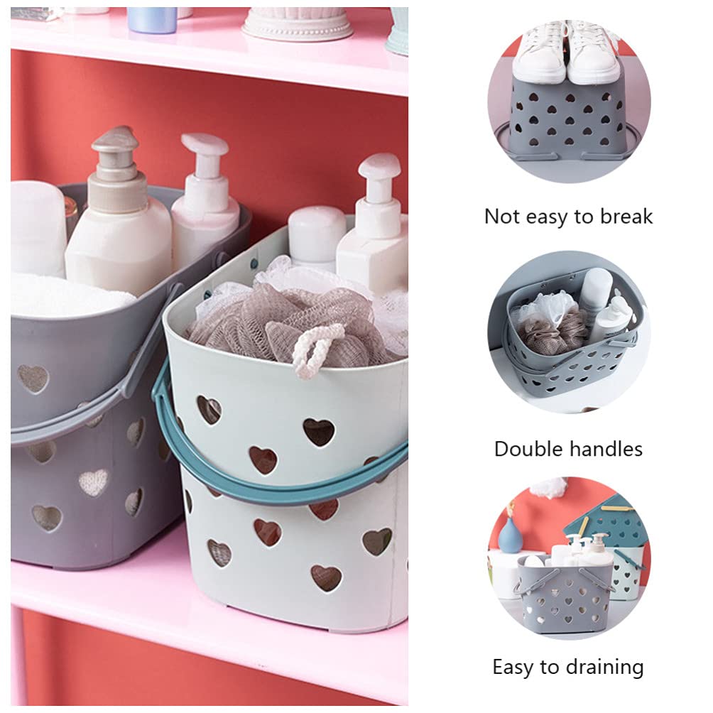 Cabilock 3-Piece Woven Storage Baskets Set - Bathroom & Shower Organizer with Hollow Design for Fruits, Toiletries & Home Organization | Space-Saving Portable Storage Solution for Bath, Kitchen & Bedroom