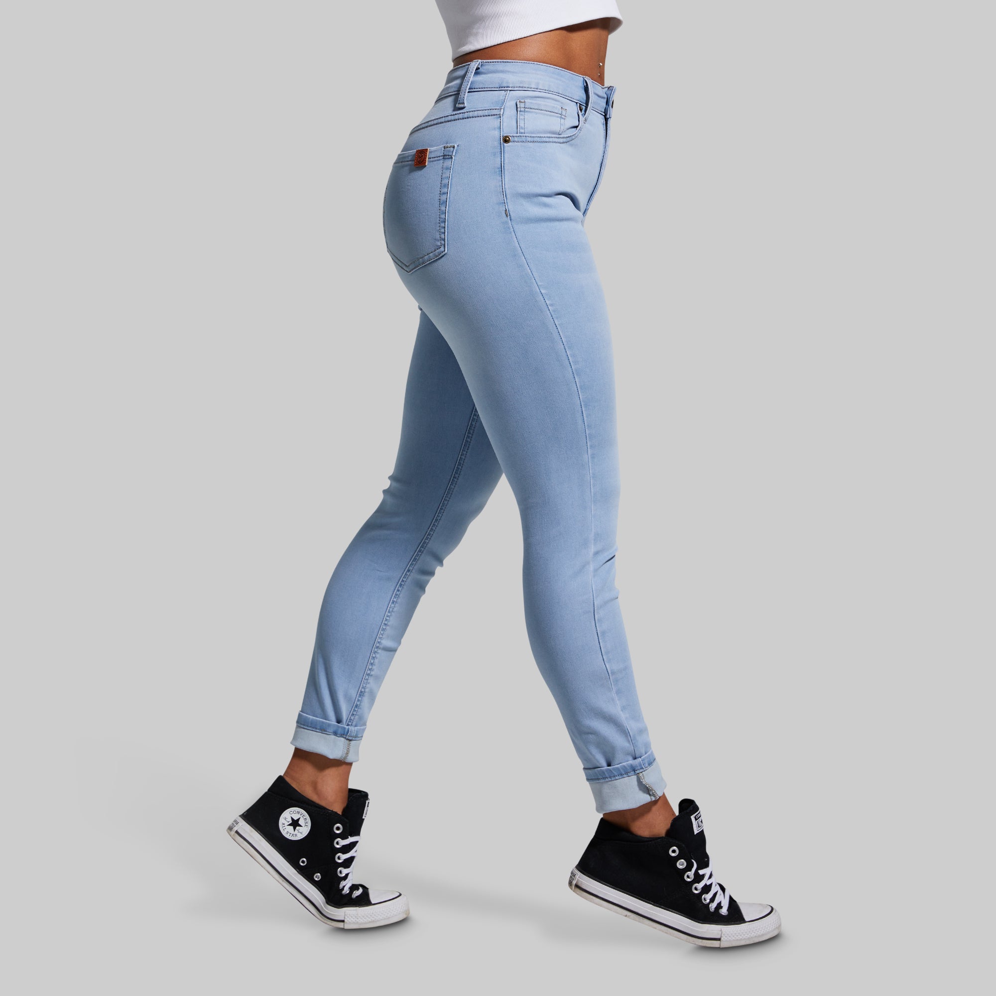FLEX Stretchy High Rise Skinny Jeans for Women - Light Wash Denim Pants, Comfortable Slim Fit Trousers for Casual Wear, Work & Night Out