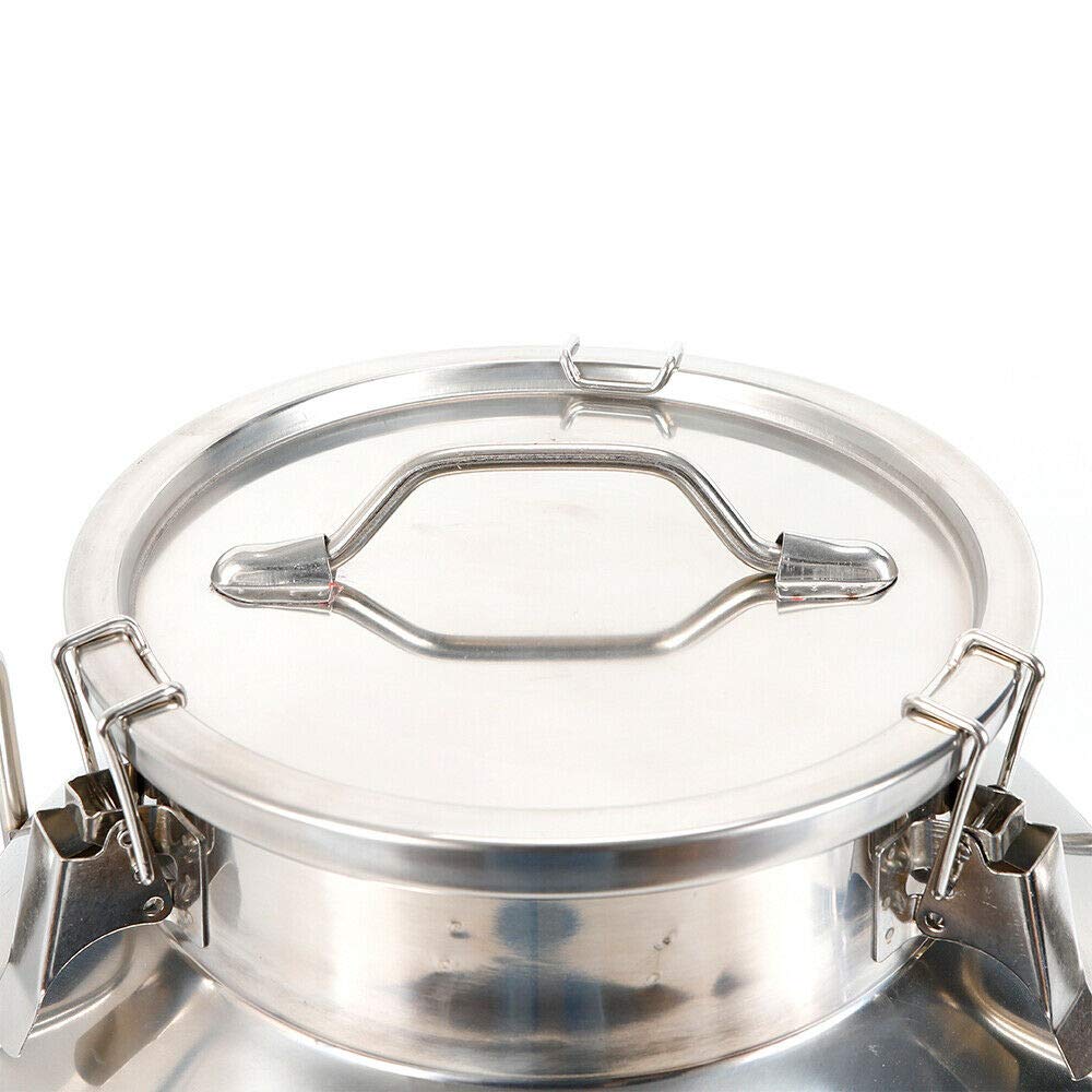 Premium 50L (13.25 Gallon) Stainless Steel Milk Can - Heavy Duty Water Bucket & Wine Storage Container with Airtight Sealed Lid - Ideal for Dairy Farms, Vineyards, Home Brewing & Bulk Liquid Transportation