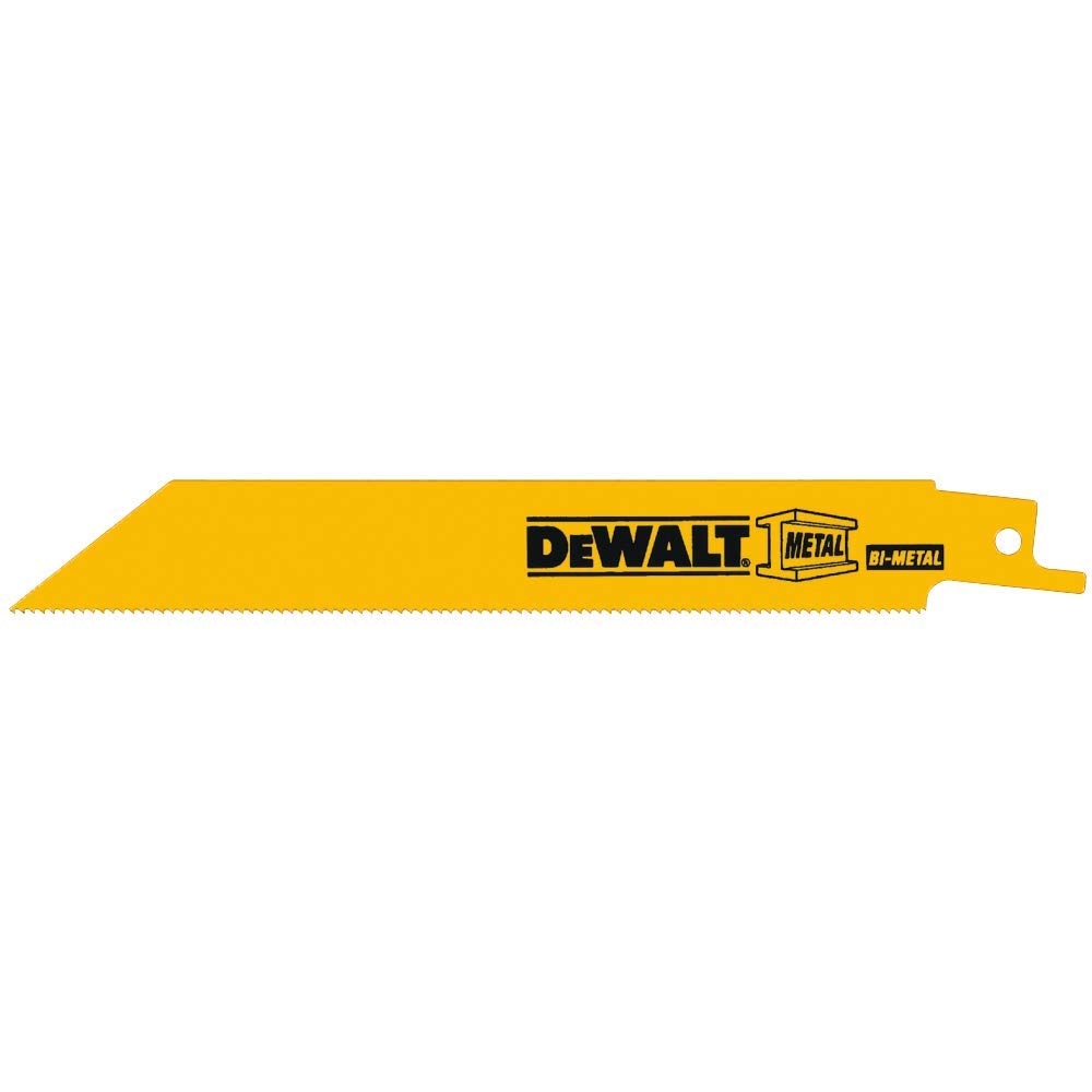 DEWALT 6-Inch 18 TPI Reciprocating Saw Blades, 2-Pack (DW4811-2) – Premium Straight Back Design for Wood & Metal Cutting – Perfect for Demolition, Renovation & DIY Projects