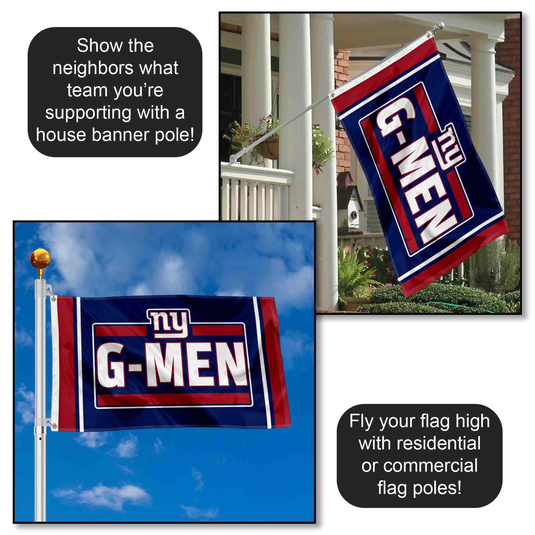 New York Giants G-Men 3x5 Outdoor Flag - Officially Licensed NFL Team Banner for Game Day, Tailgating & Home Decor