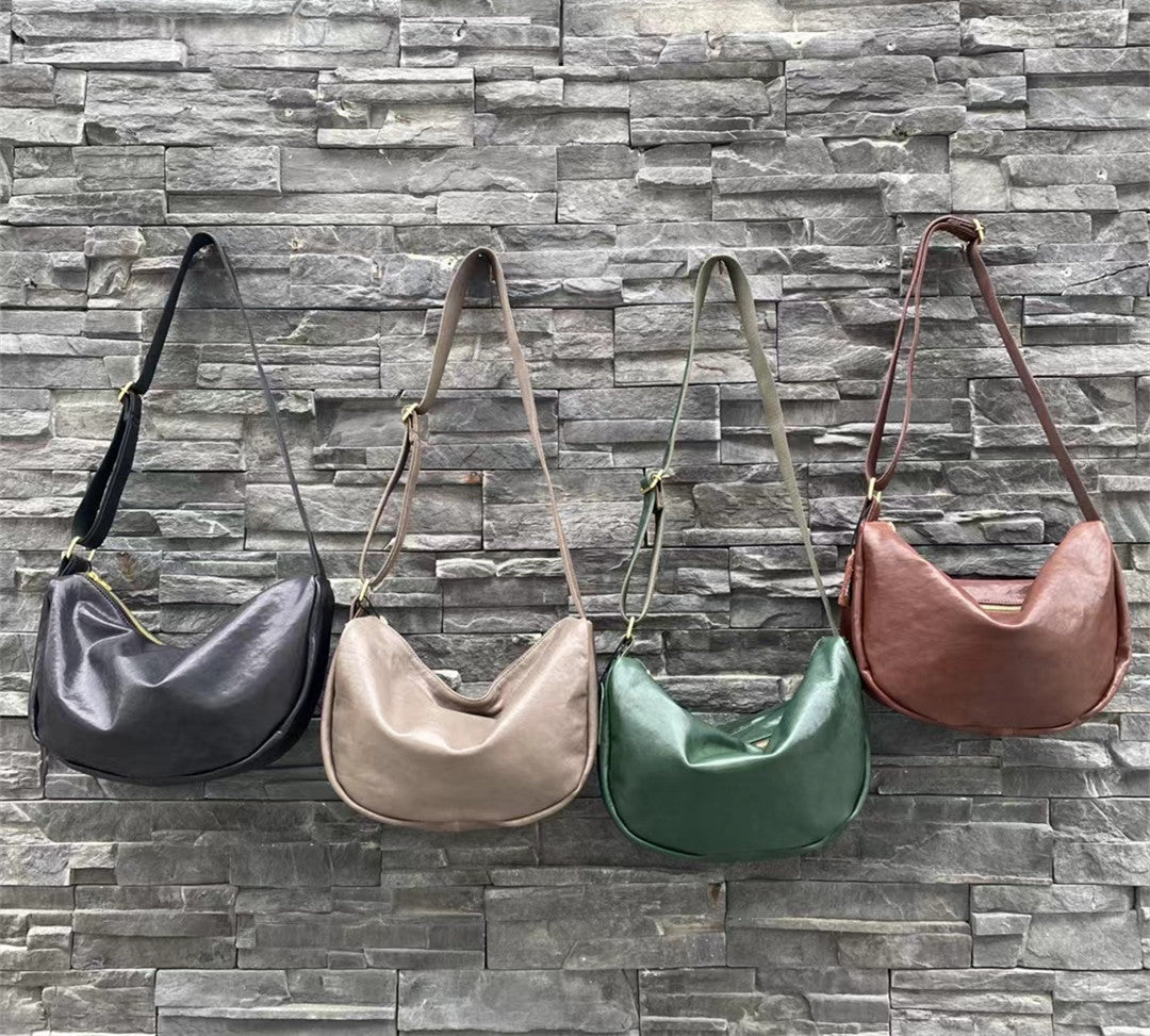 Genuine Italian Leather Sling Bag for Men & Women - Crossbody Shoulder Bag for Travel, Work & Everyday Use