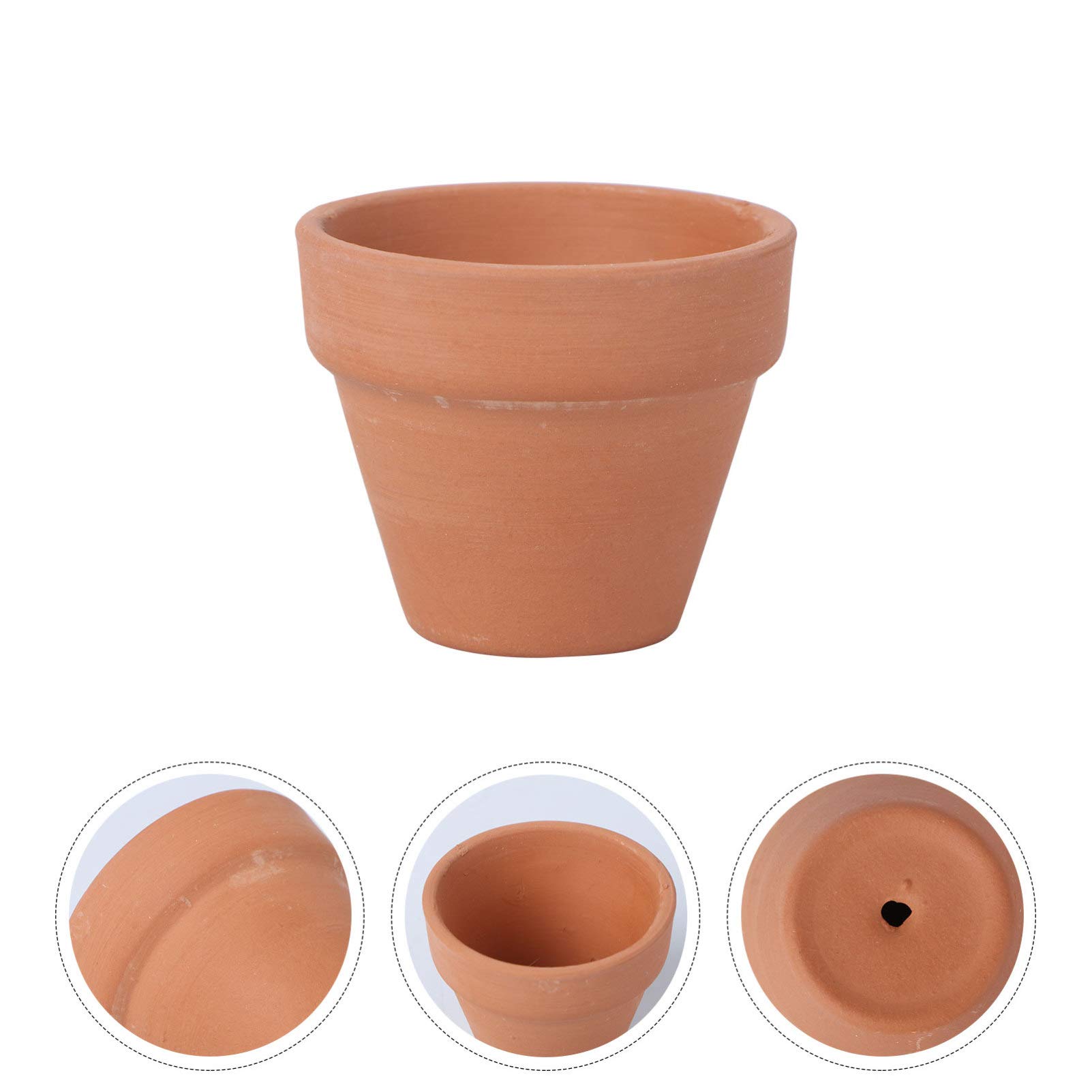 10 Pcs Mini Terracotta Clay Pots for Plants - Small Flower Pots for Cactus, Succulents, Herbs - Natural Clay Planter for Indoor Gardening, Wedding Decor, DIY Crafts & Home Decor