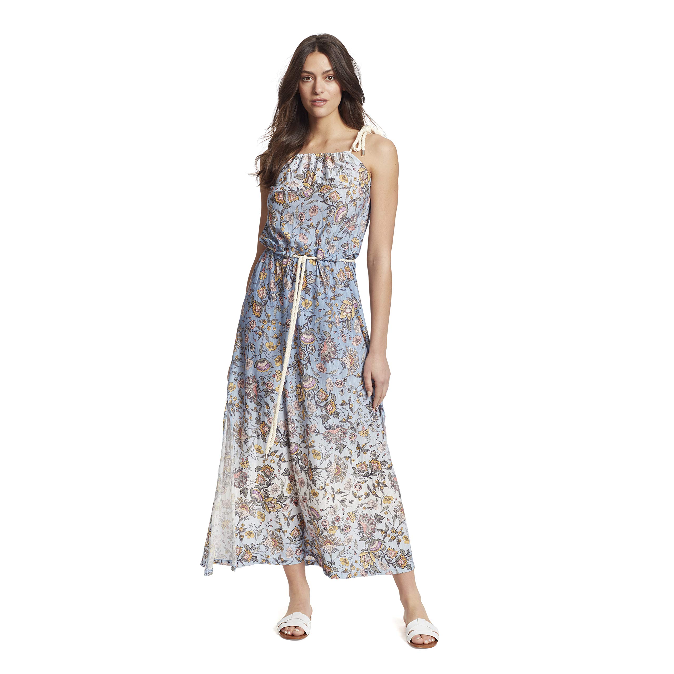 Skinnygirl Women's Spaghetti Strap Maxi Dress - Flowy Summer Beach Dress for Vacation, Wedding Guest & Casual Outings